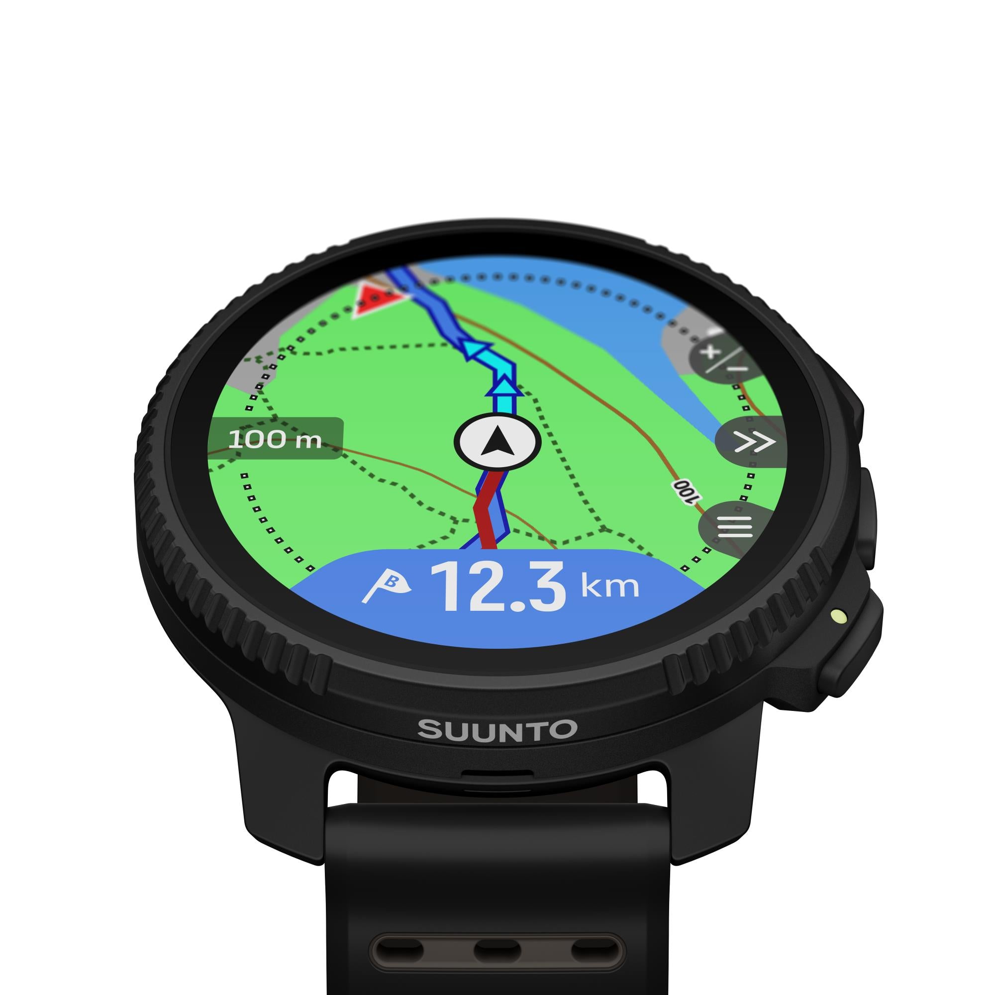 Suunto Vertical 2 All Black AMOLED Digital Silicone Strap Smart Watch SS051204000