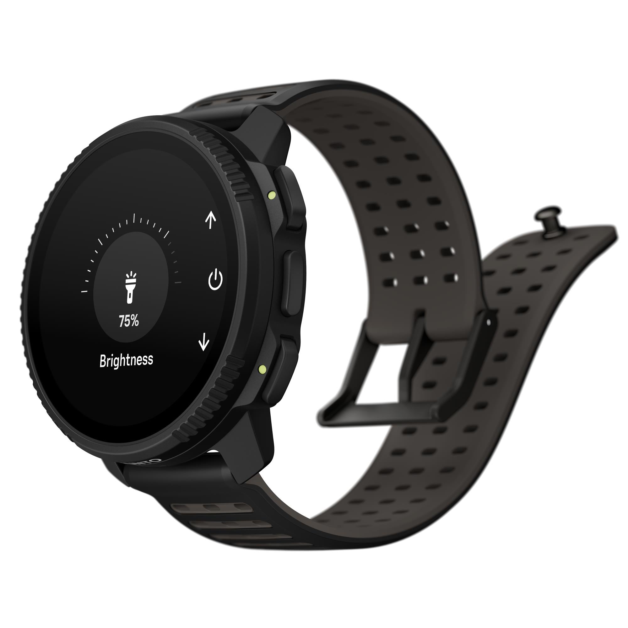 Suunto Vertical 2 All Black AMOLED Digital Silicone Strap Smart Watch SS051204000