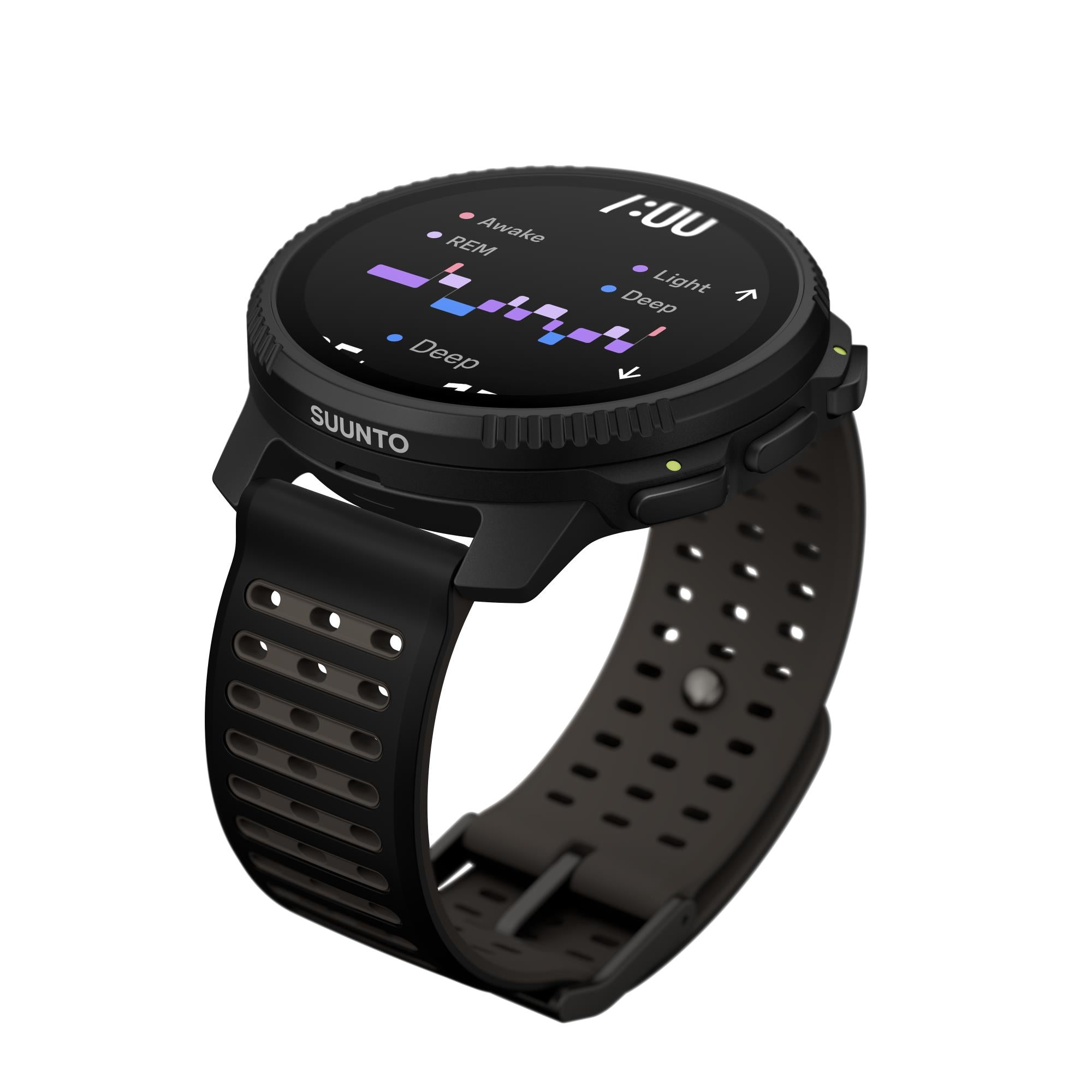 Suunto Vertical 2 All Black AMOLED Digital Silicone Strap Smart Watch SS051204000