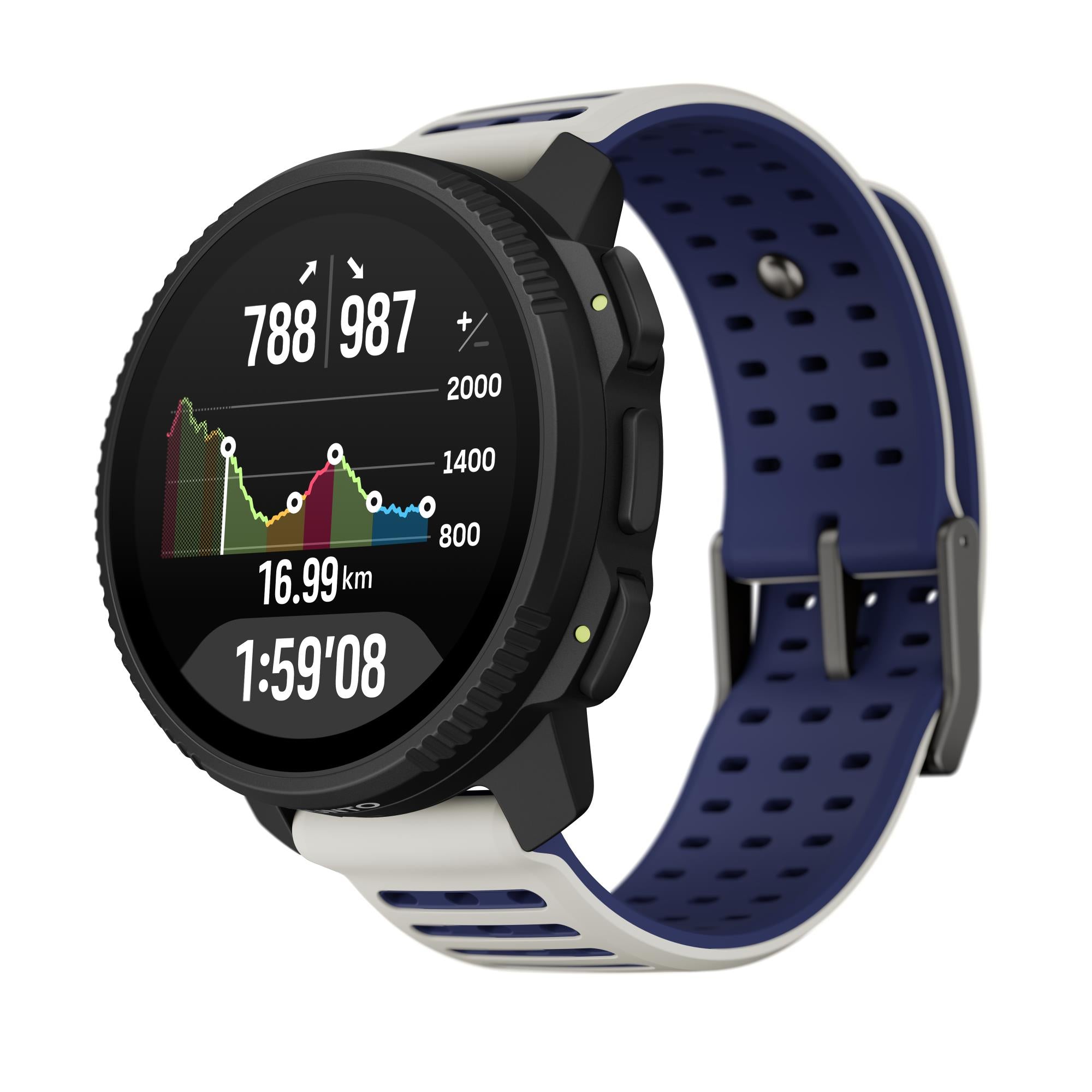 Suunto Vertical 2 Arctic Gray AMOLED Digital Silicone Strap Smart Watch SS051205000