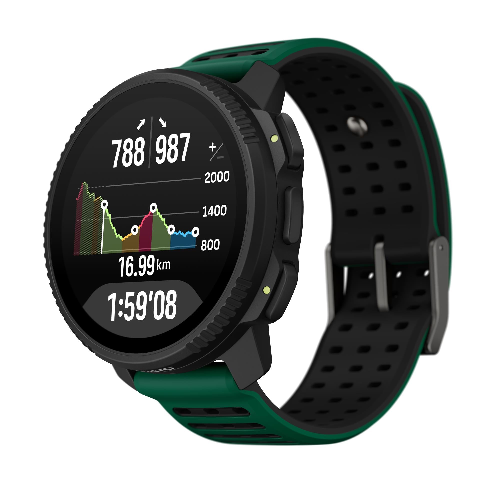 Suunto Vertical 2 Pine Green AMOLED Digital Silicone Strap Smart Watch SS051207000