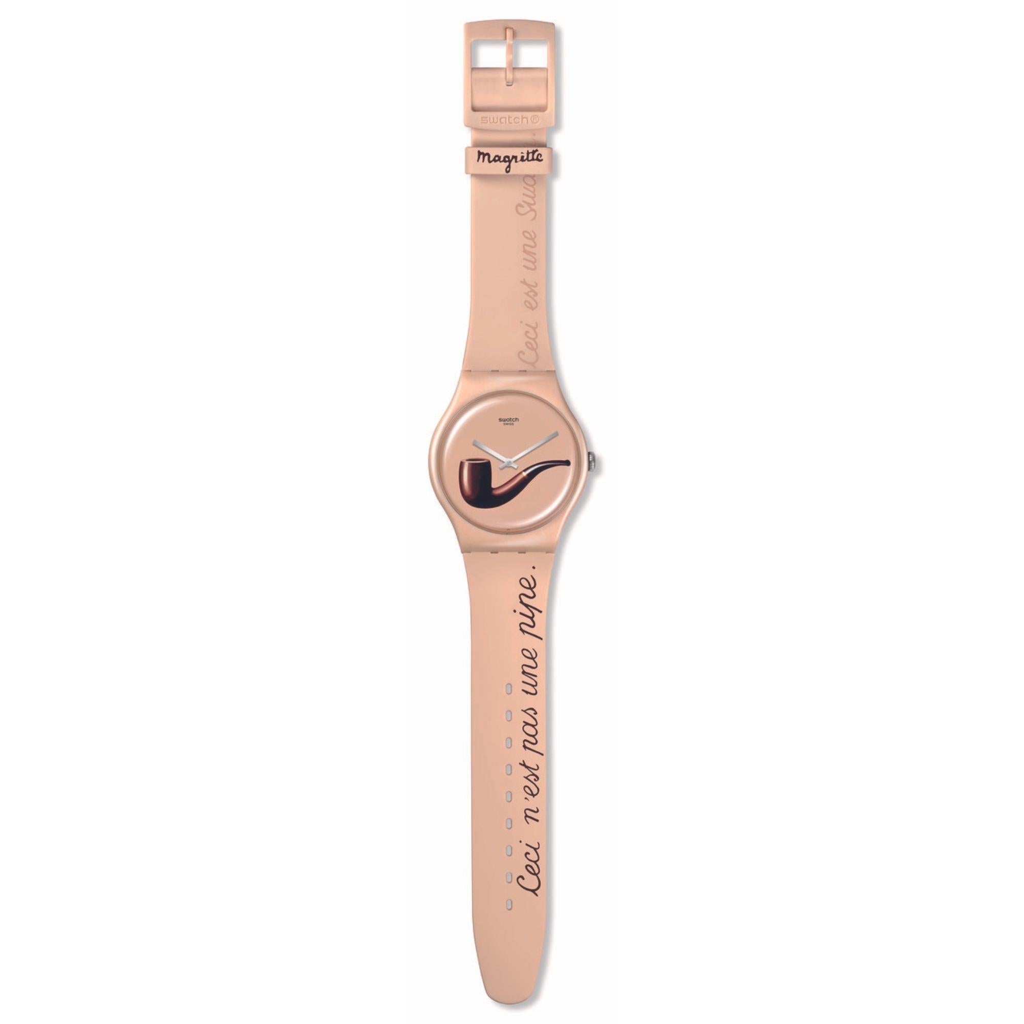Swatch Art Journey La Trahison Des Images By Rene Magritte Silicon Strap Unisex Watch SO29Z124 - WatchNation