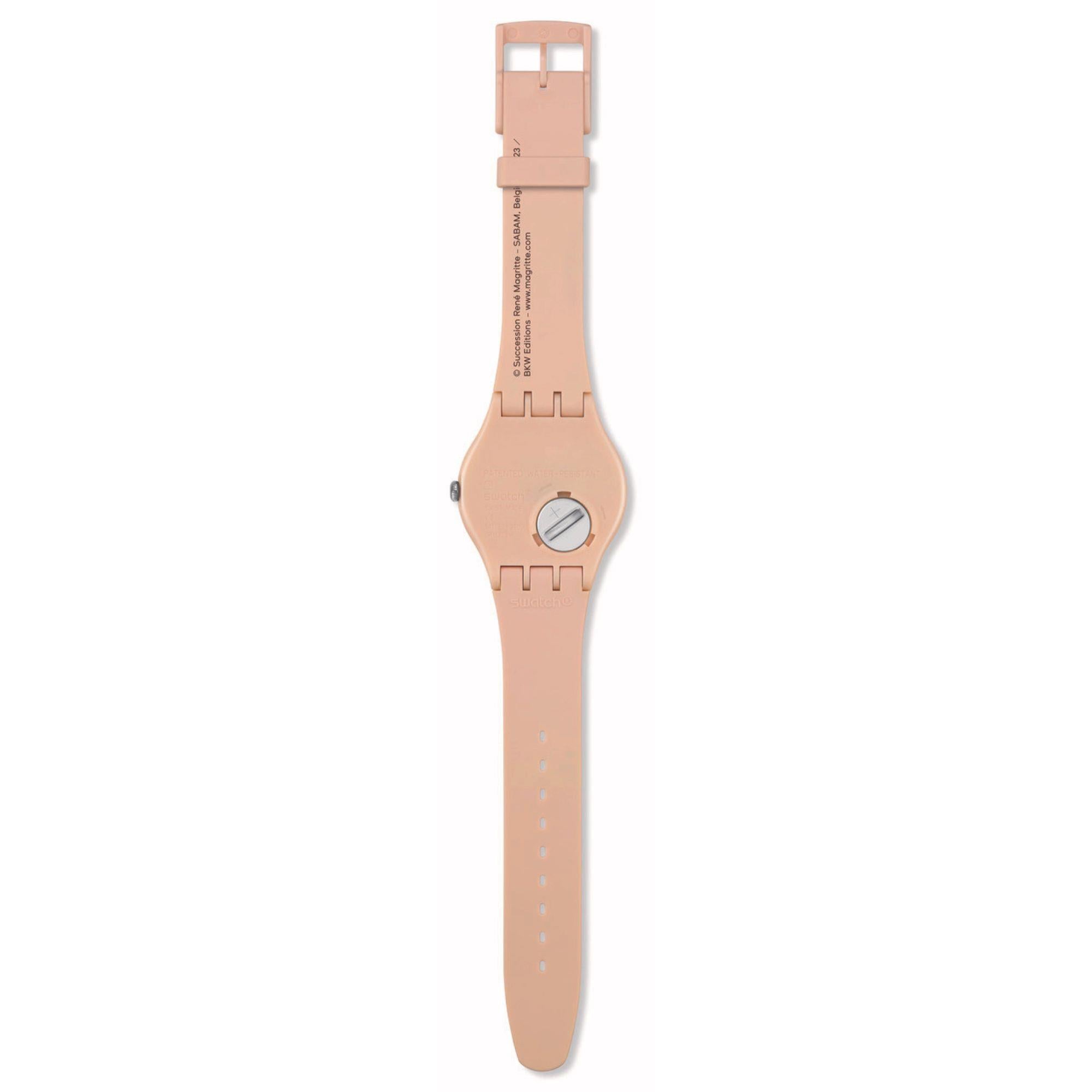 Swatch Art Journey La Trahison Des Images By Rene Magritte Silicon Strap Unisex Watch SO29Z124 - WatchNation