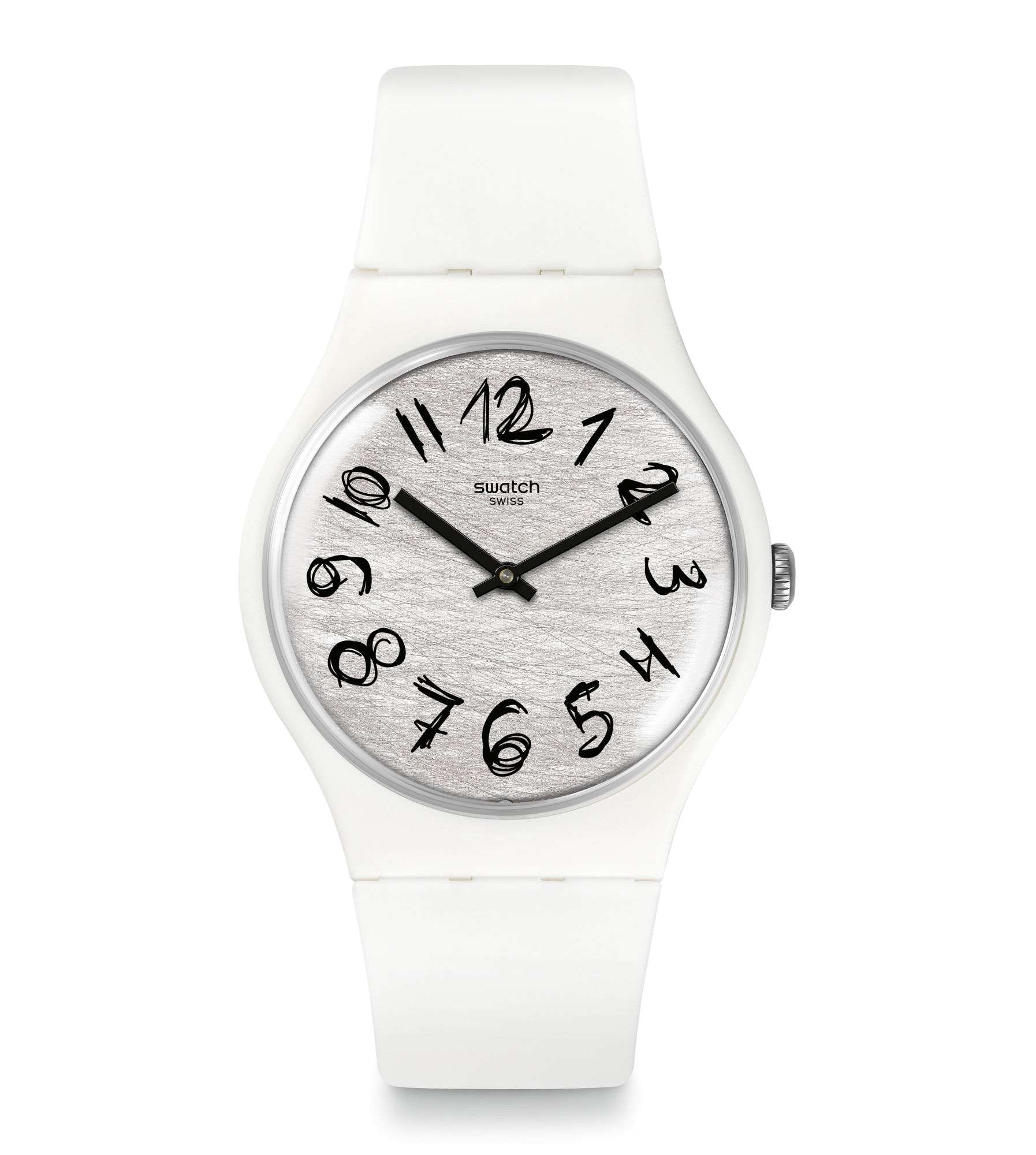 Swatch Gesso Gehäuse Graues Zifferblatt Damen Uhr SUOW153
