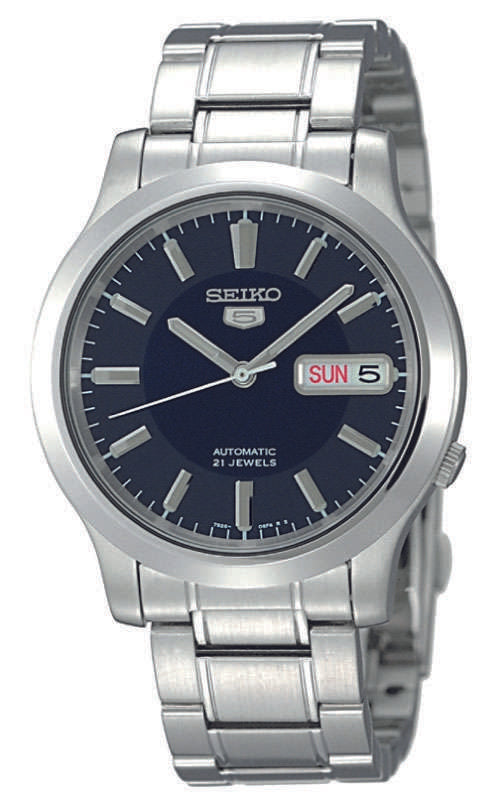 Seiko 5 Classic Automatik Blaues Zifferblatt Stahlarmband Herren Uhr SNK793K1