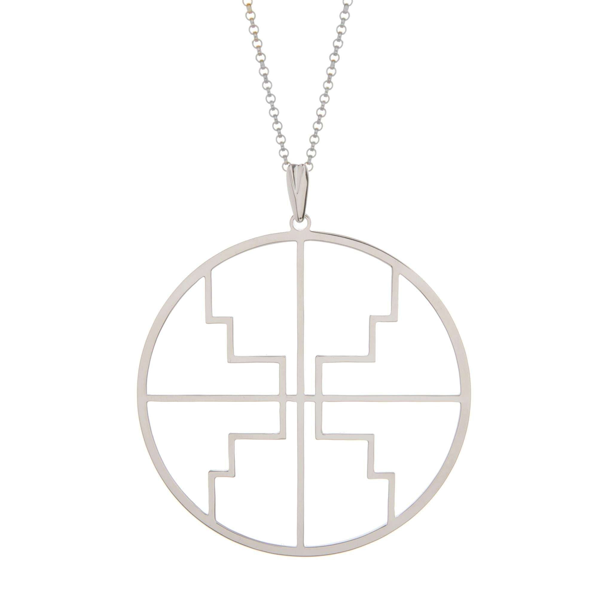 Kim Minchin Roxy Disc Silber Halskette