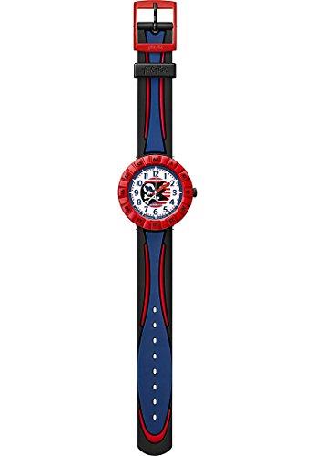 Flik Flak Strong Sailor Blauer Kunststoffgehäuse Schwarzes Kunststoffarmband Kinderuhr FCSP053