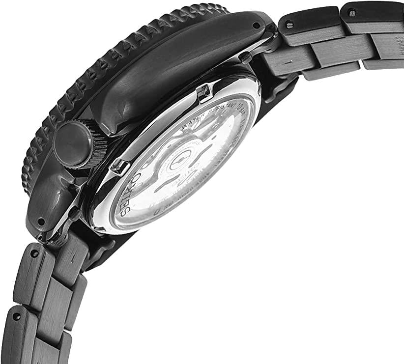 Seiko 5 Sports Automatik Schwarzes Zifferblatt Edelstahlarmband Herren Uhr SRPD65K1
