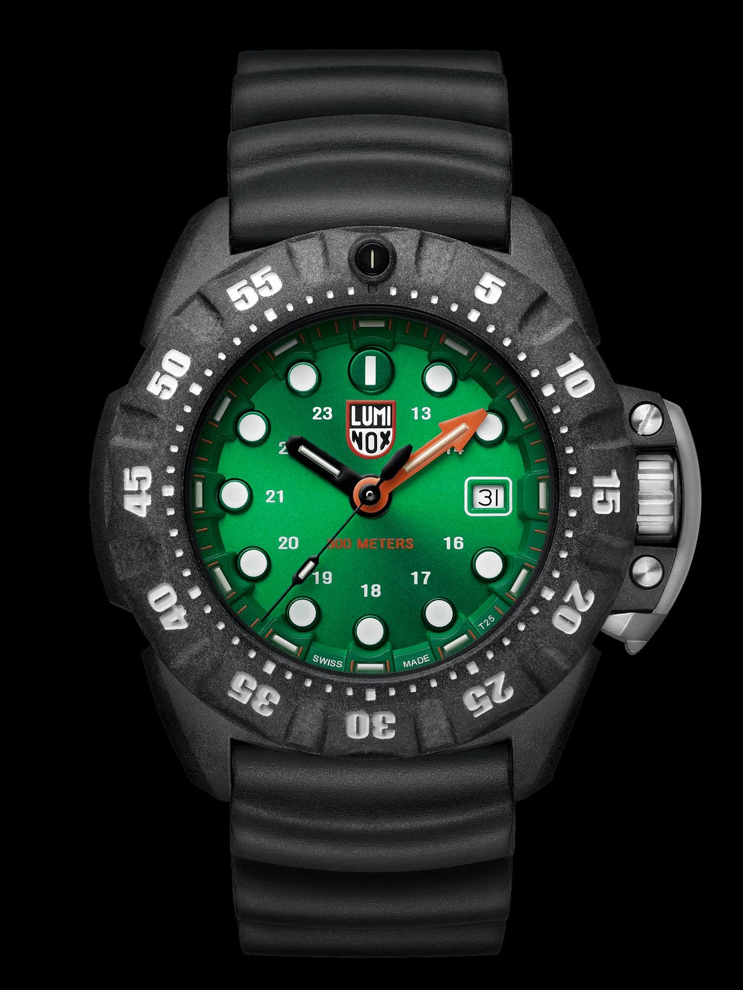 Luminox Scott Cassell Deep Dive Carbon 1550 Series D Green Dial Men's Watch XS.1567