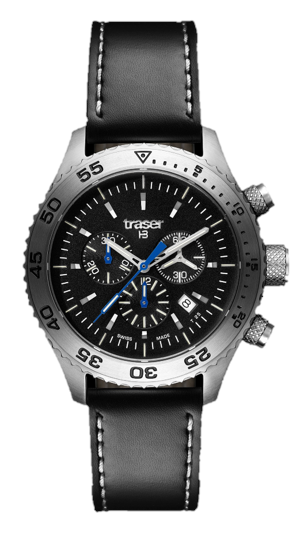 Traser T5 Aurora Black Leather Strap Men’s Chronograph 106832