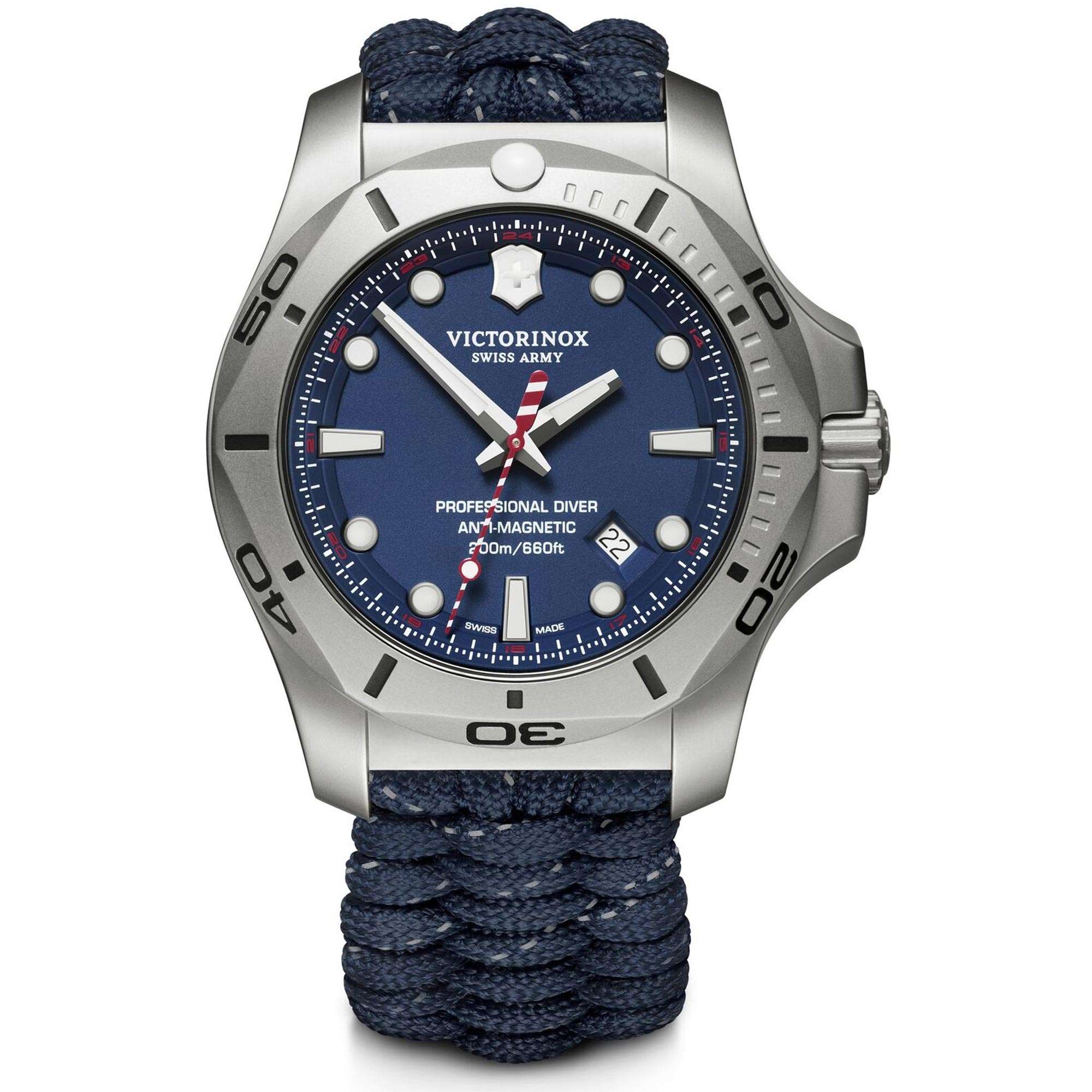 Victorinox Swiss Army I.N.O.X Professioneller Taucher Blauer Quarz Herren Uhr 241843