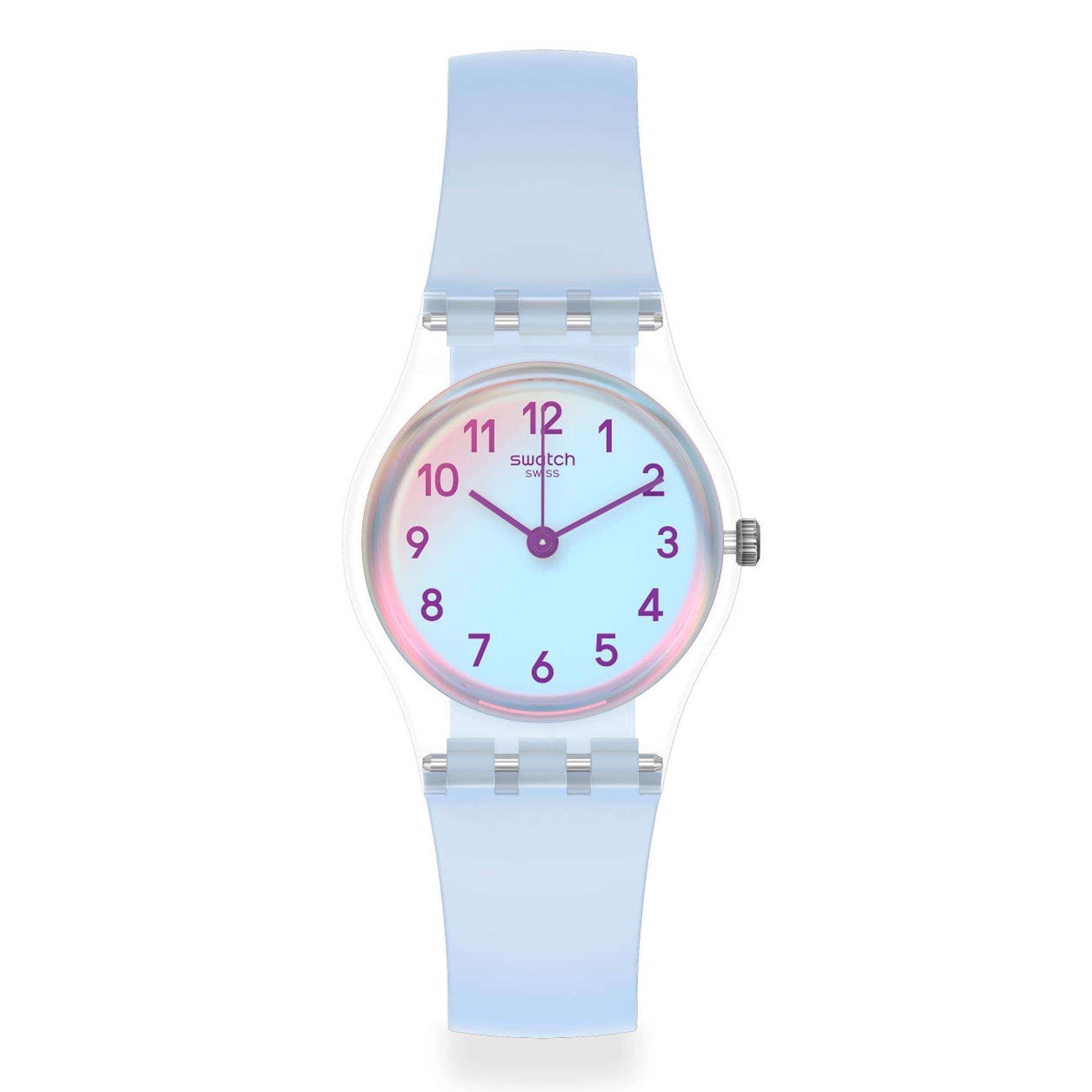 Swatch Casual Blau Quarz Blaues Zifferblatt Silikonarmband Damen Uhr LK396