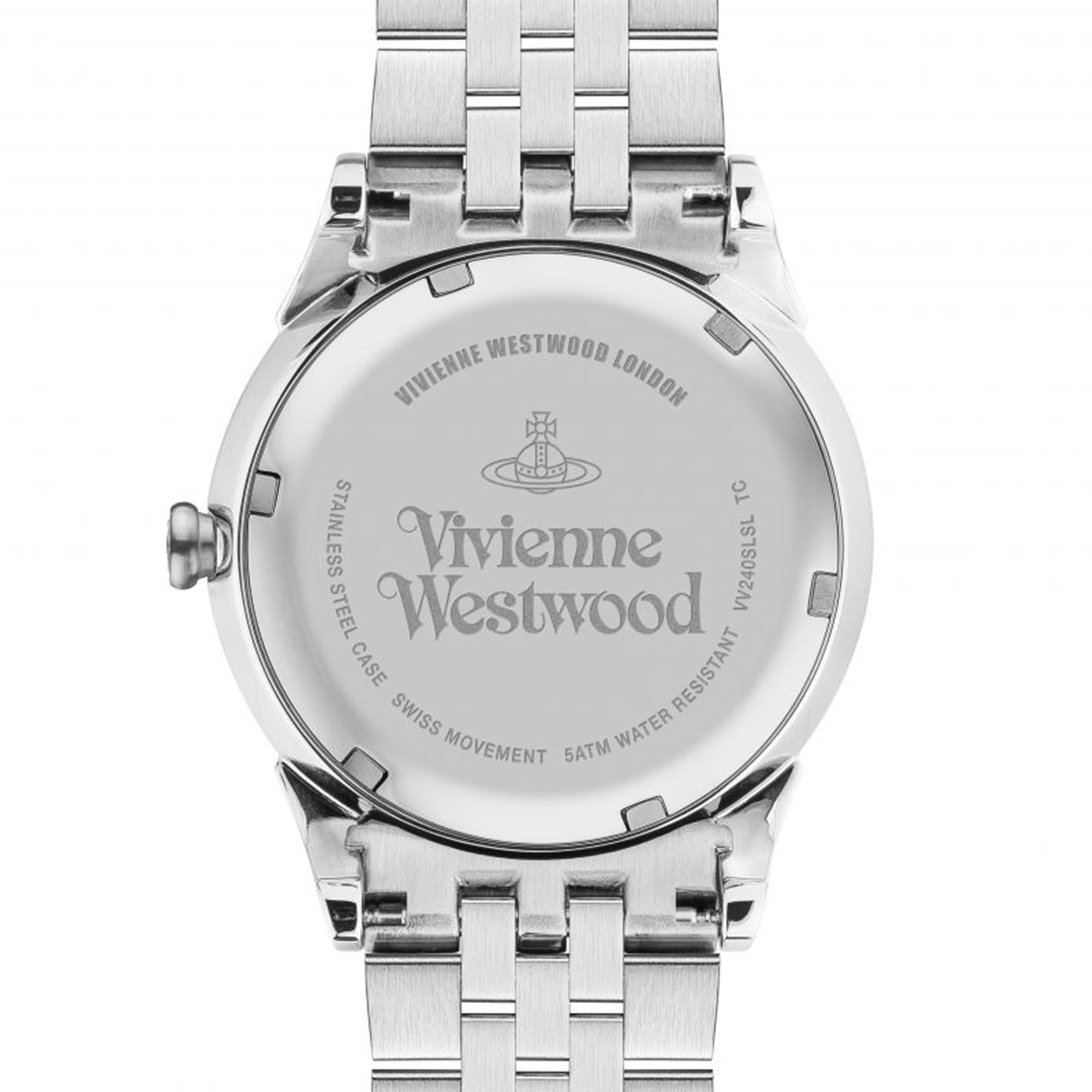Vivienne Westwood Seymour Quarz Silbernes Zifferblatt Silber Edelstahlarmband Damen Uhr VV240SLSL