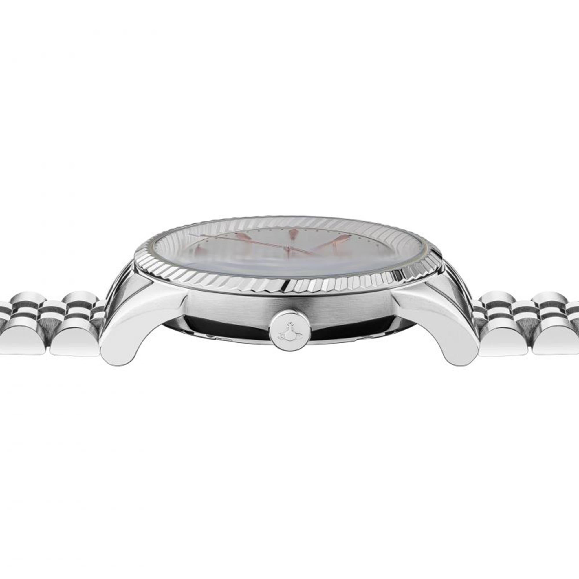 Vivienne Westwood Seymour Quarz Silbernes Zifferblatt Silber Edelstahlarmband Damen Uhr VV240SLSL