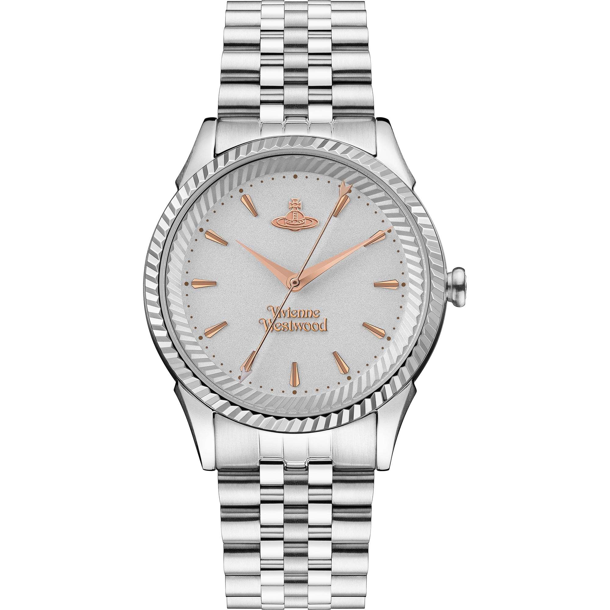 Vivienne Westwood Seymour Quarz Silbernes Zifferblatt Silber Edelstahlarmband Damen Uhr VV240SLSL