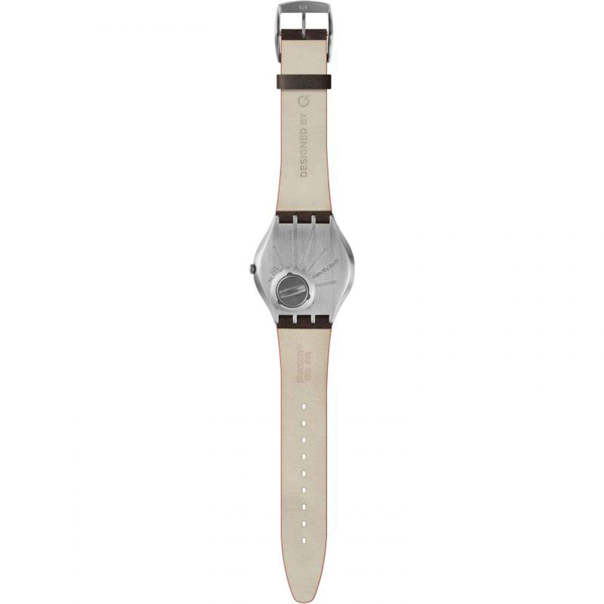 Swatch James Bond Q 2020 No Time To Die Limited Edition Uhr mit silbernem Zifferblatt, Herren, SS07Z100