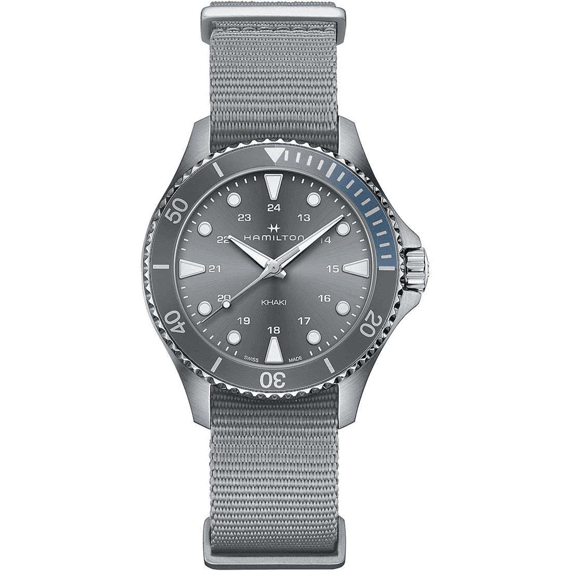 Hamilton Khaki Navy 37mm Grey Dial NATO Mens Quartz Watch H82211981