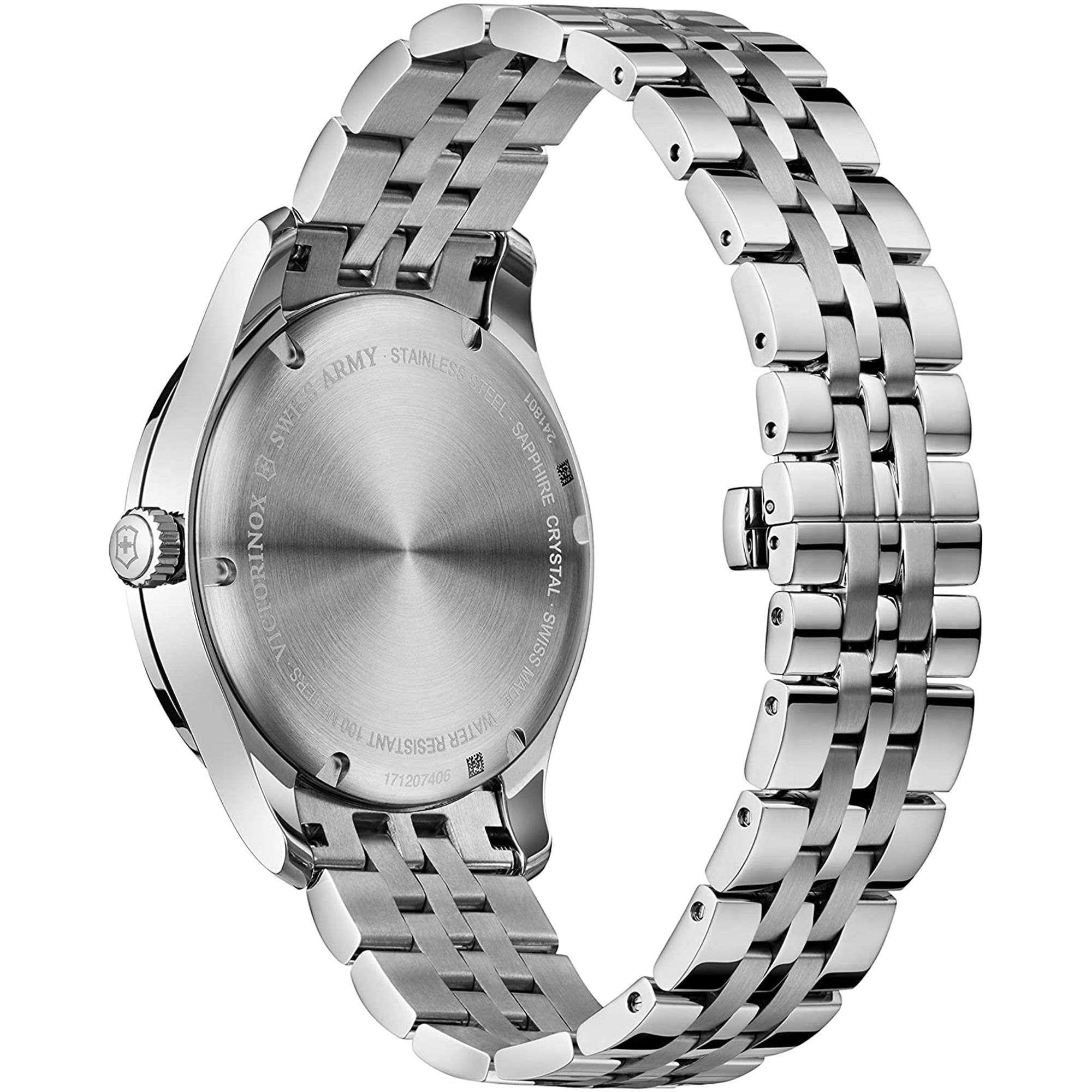 Victorinox Swiss Army Alliance Blaues Zifferblatt Silbernes Edelstahlarmband Herren Uhr 241763.1