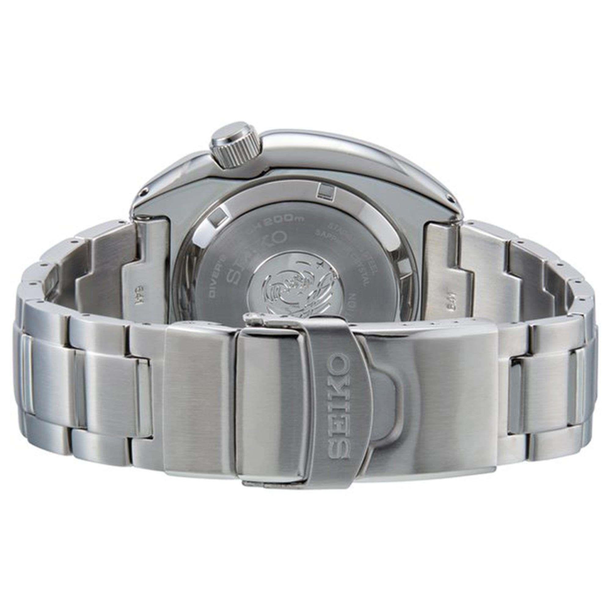 Seiko Prospex Save The Ocean 'King Turtle' Automatik Blaues Zifferblatt Edelstahlarmband Herren Uhr SRPE39K1