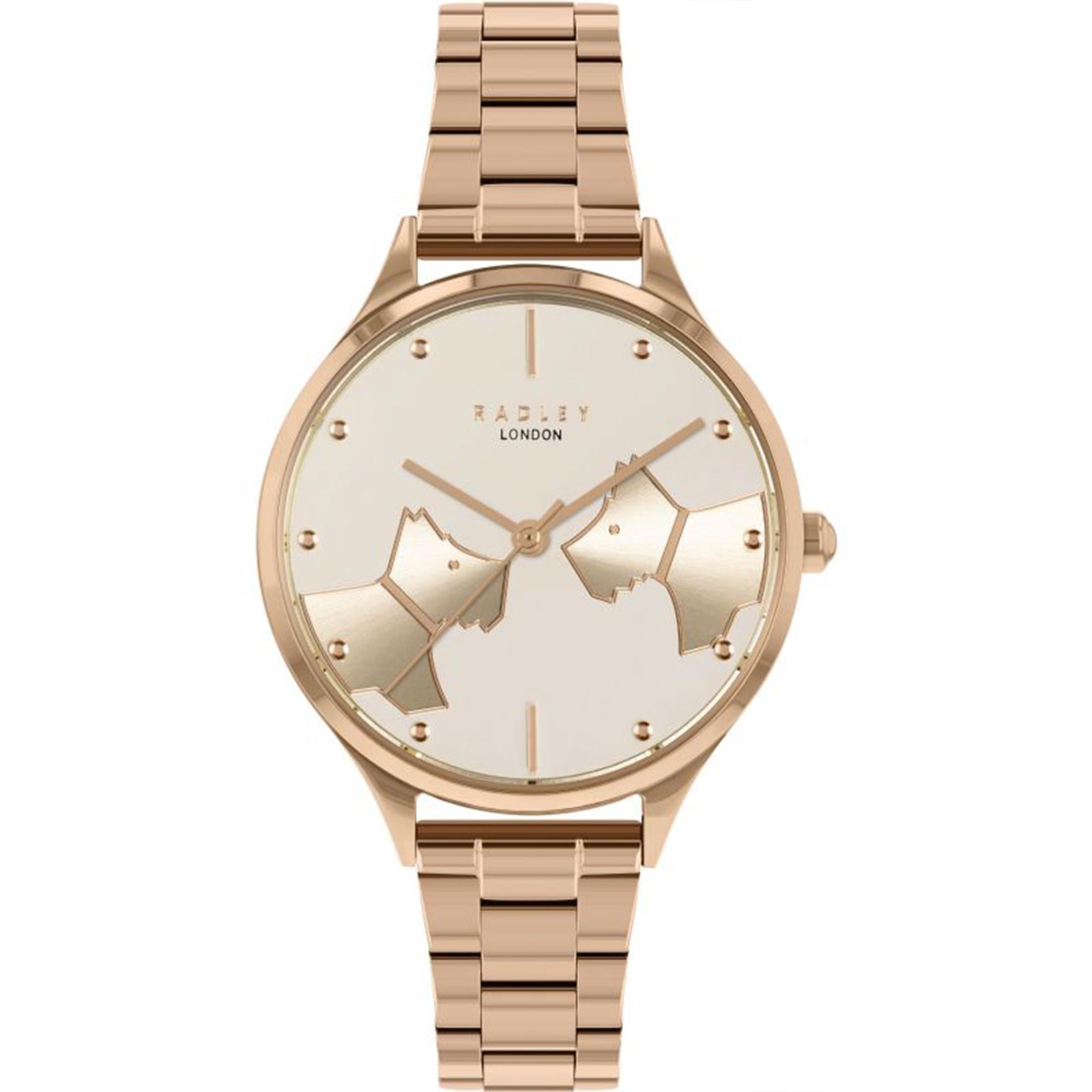 Radley Face To Face Quarz Rosé Zifferblatt Edelstahlarmband Damen Uhr RY4514