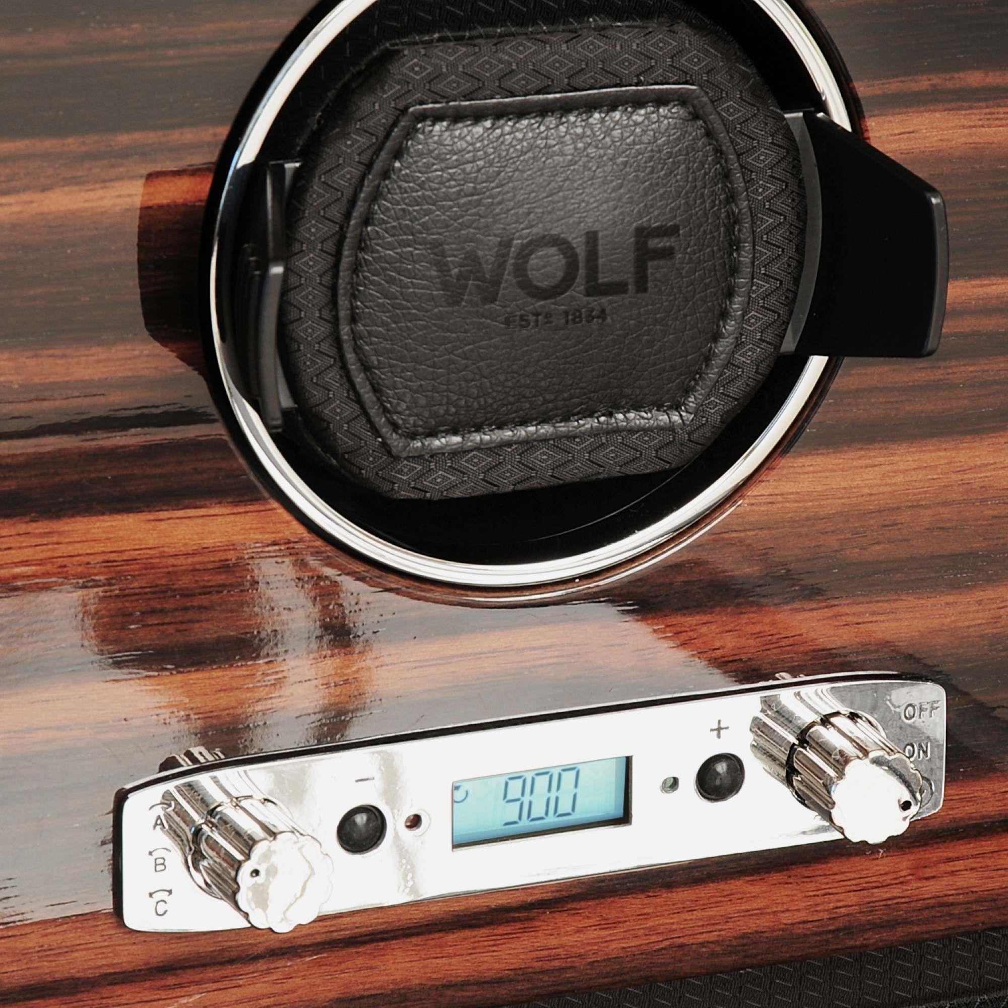 WOLF Roadster Ebenholz Macassar Einzel-Uhrenbeweger 457056