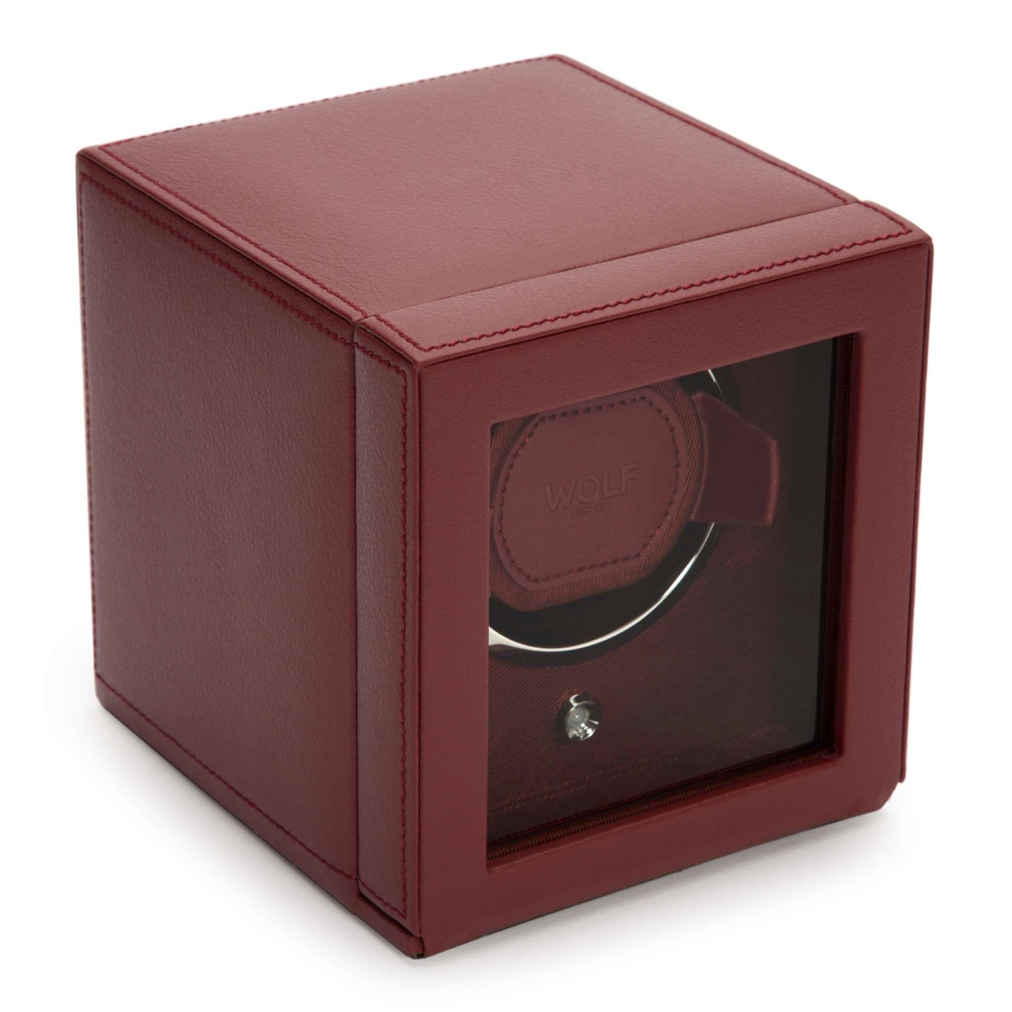 WOLF Cub Bordeaux Einzel-Uhrenbeweger aus veganem Leder 461126