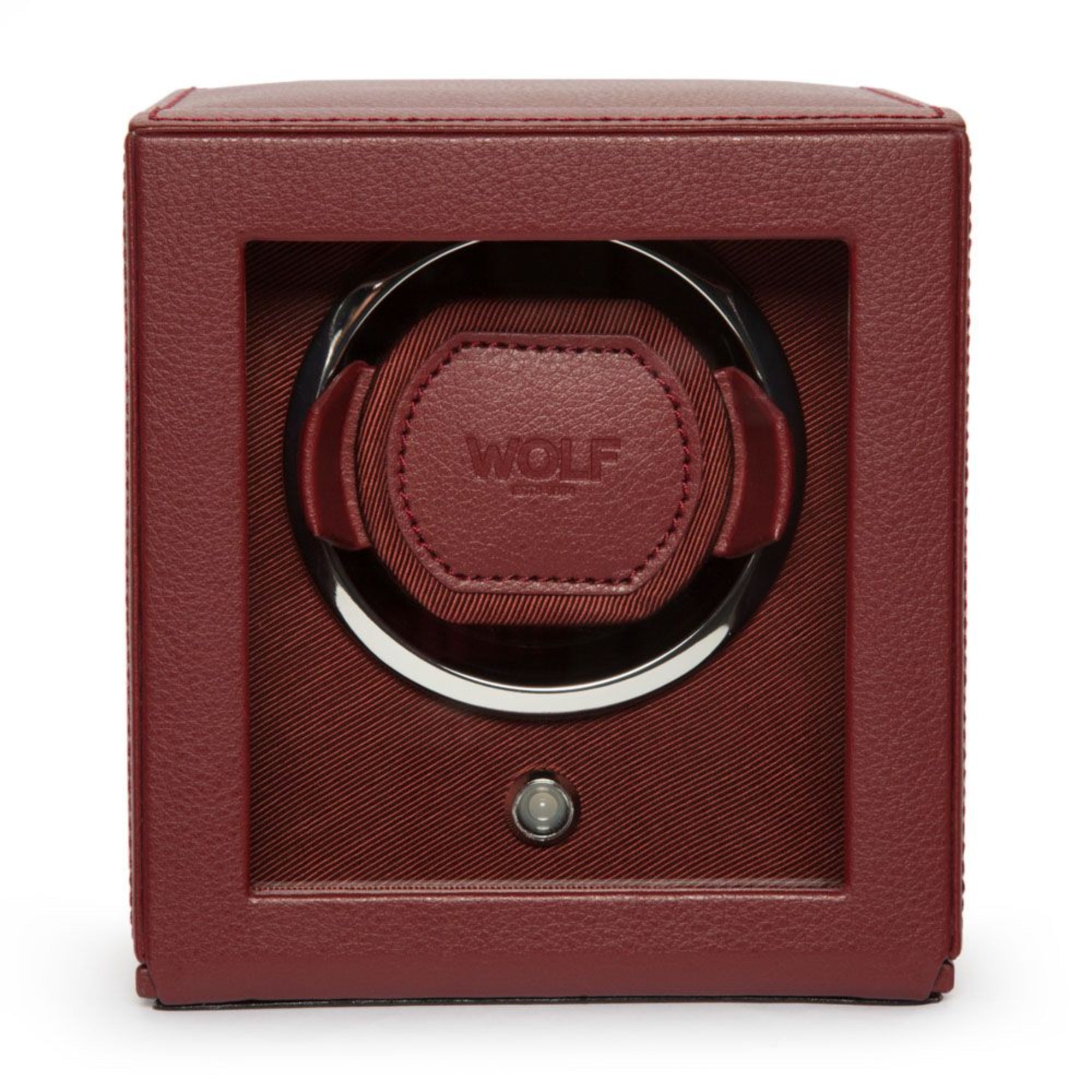WOLF Cub Bordeaux Einzel-Uhrenbeweger aus veganem Leder 461126