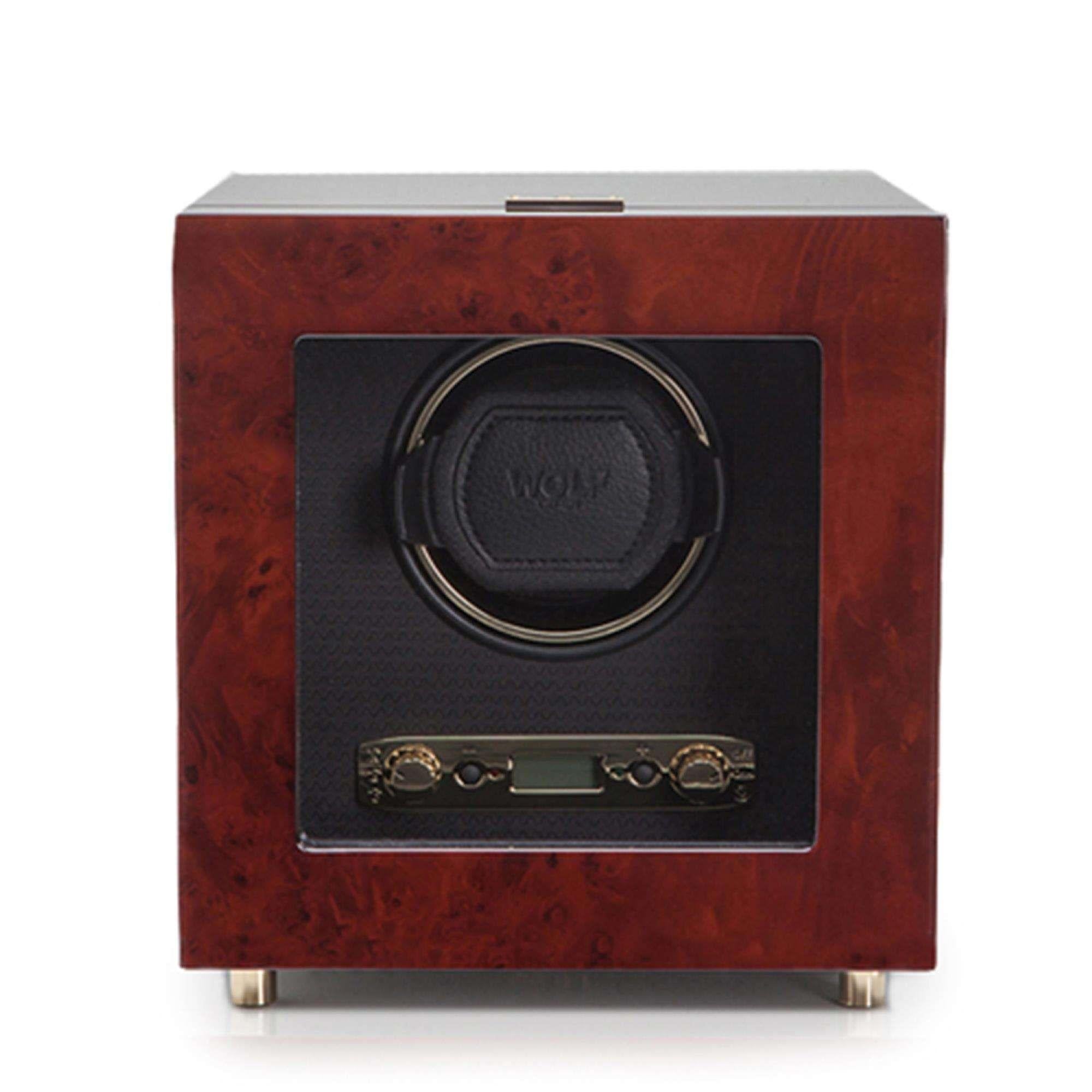 WOLF Savoy Burl Single Watch Winder 454410