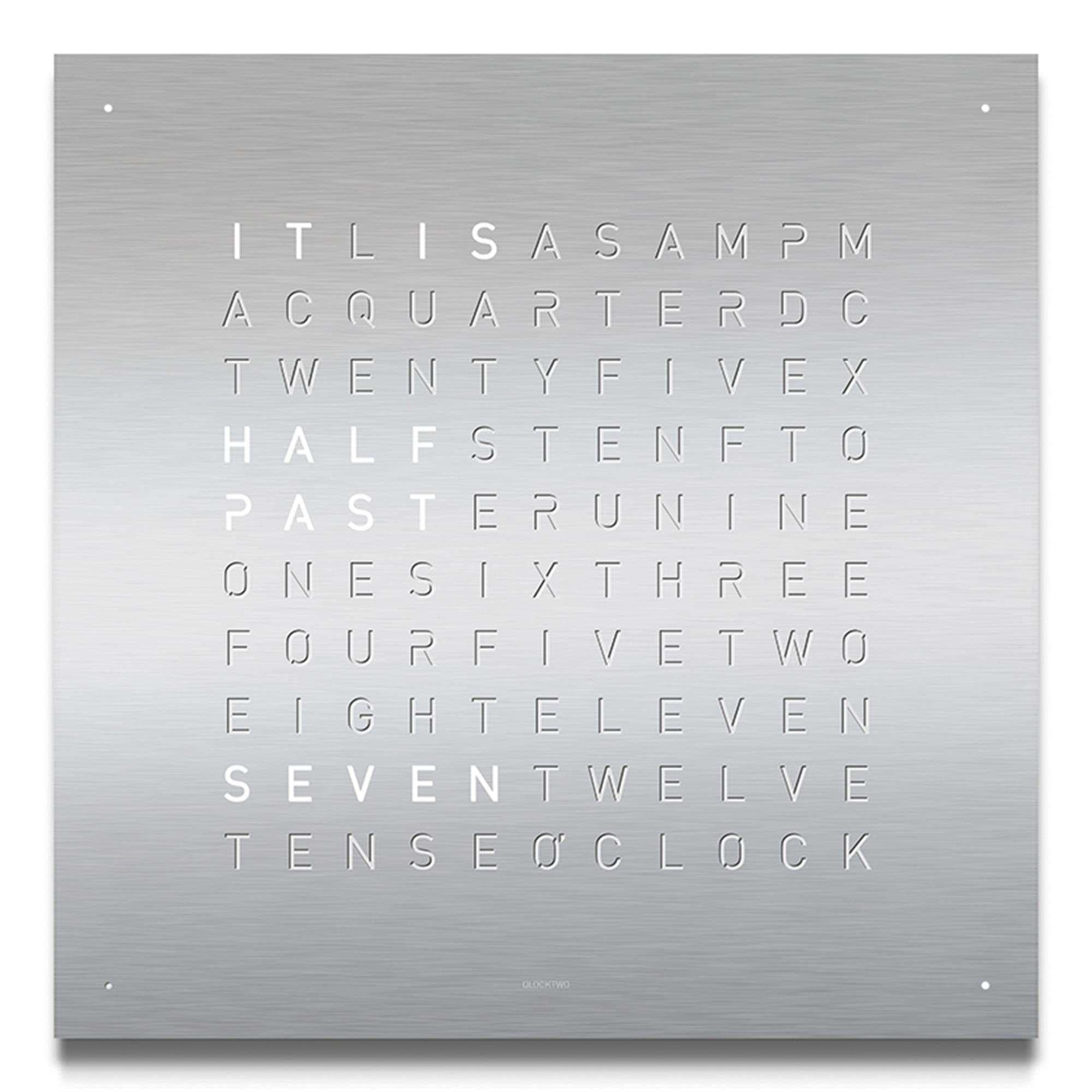QLOCKTWO Classic Wanduhr Metall QT4ENSS