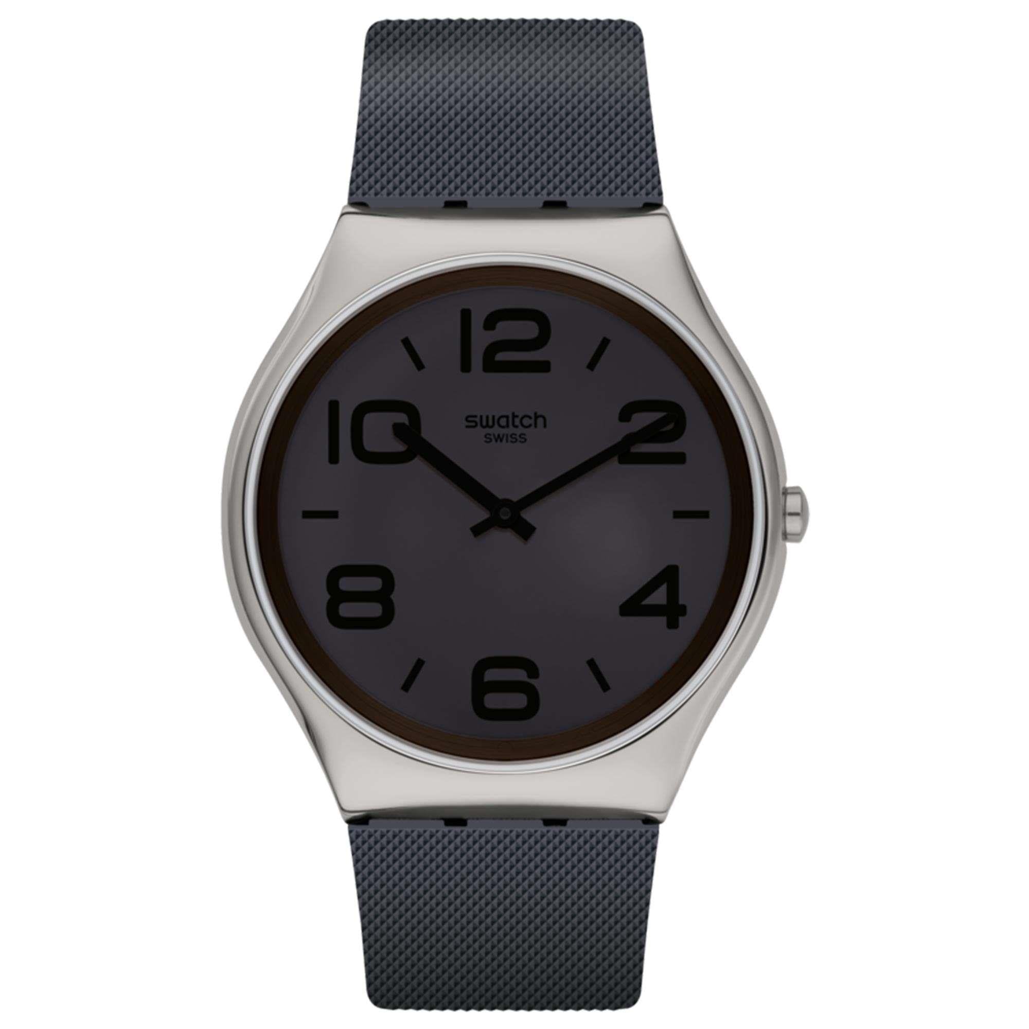 Swatch Day Trick Quartz Grey Dial Rubber Strap Watch SS07S110