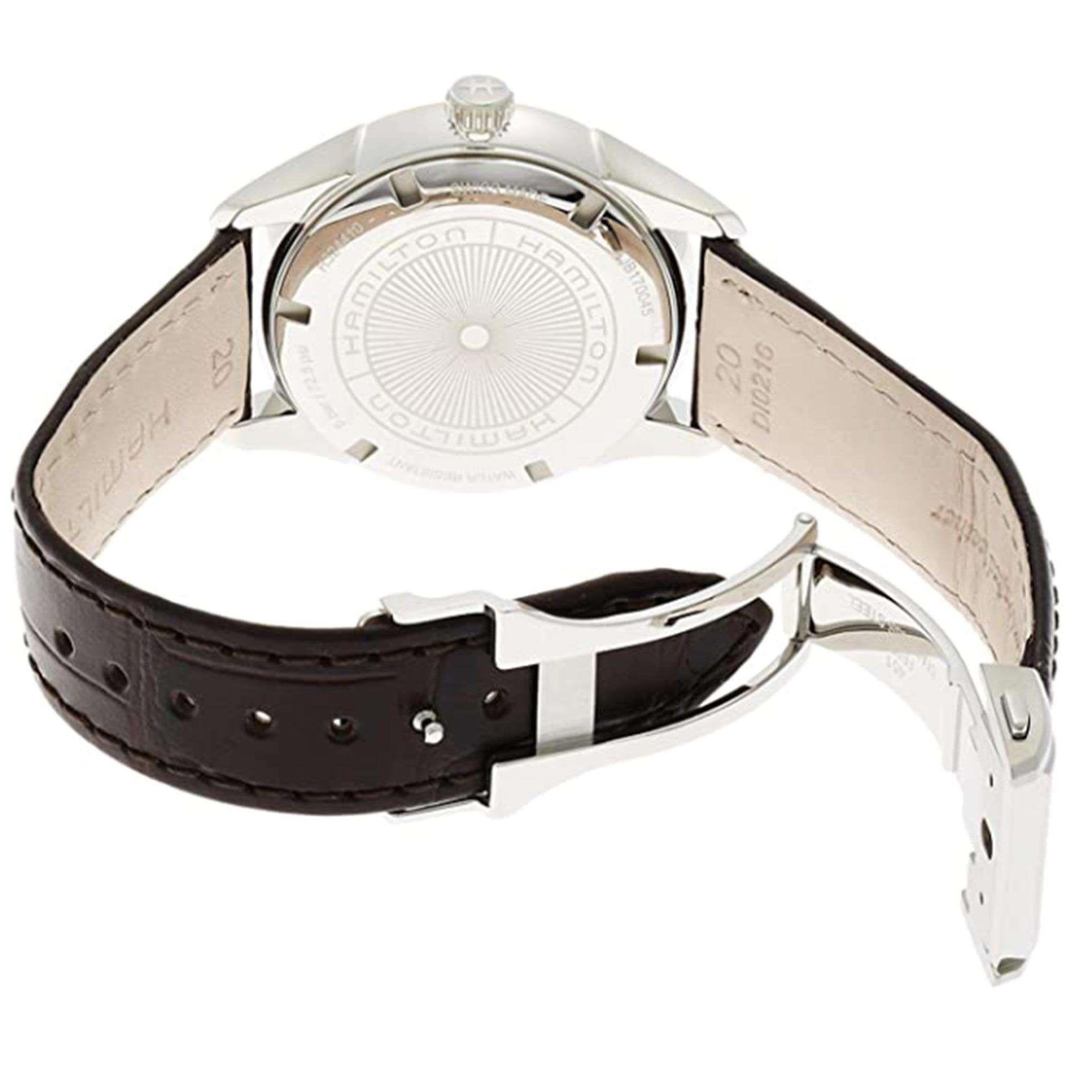 Hamilton Jazzmaster 40mm Silver Dial Leather Mens Quartz Watch H32441551