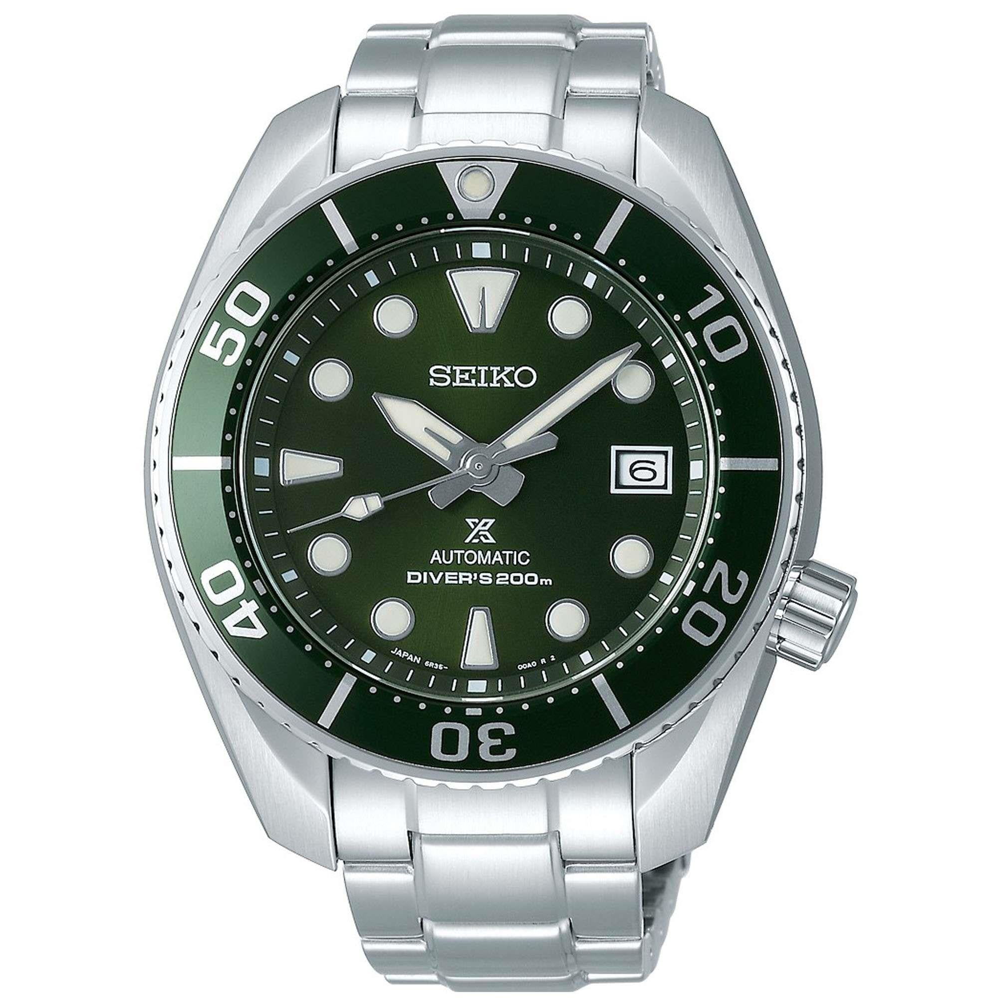 Seiko Prospex 'Sumo' Automatik Grünes Zifferblatt Edelstahlarmband Herren Uhr SPB103J1