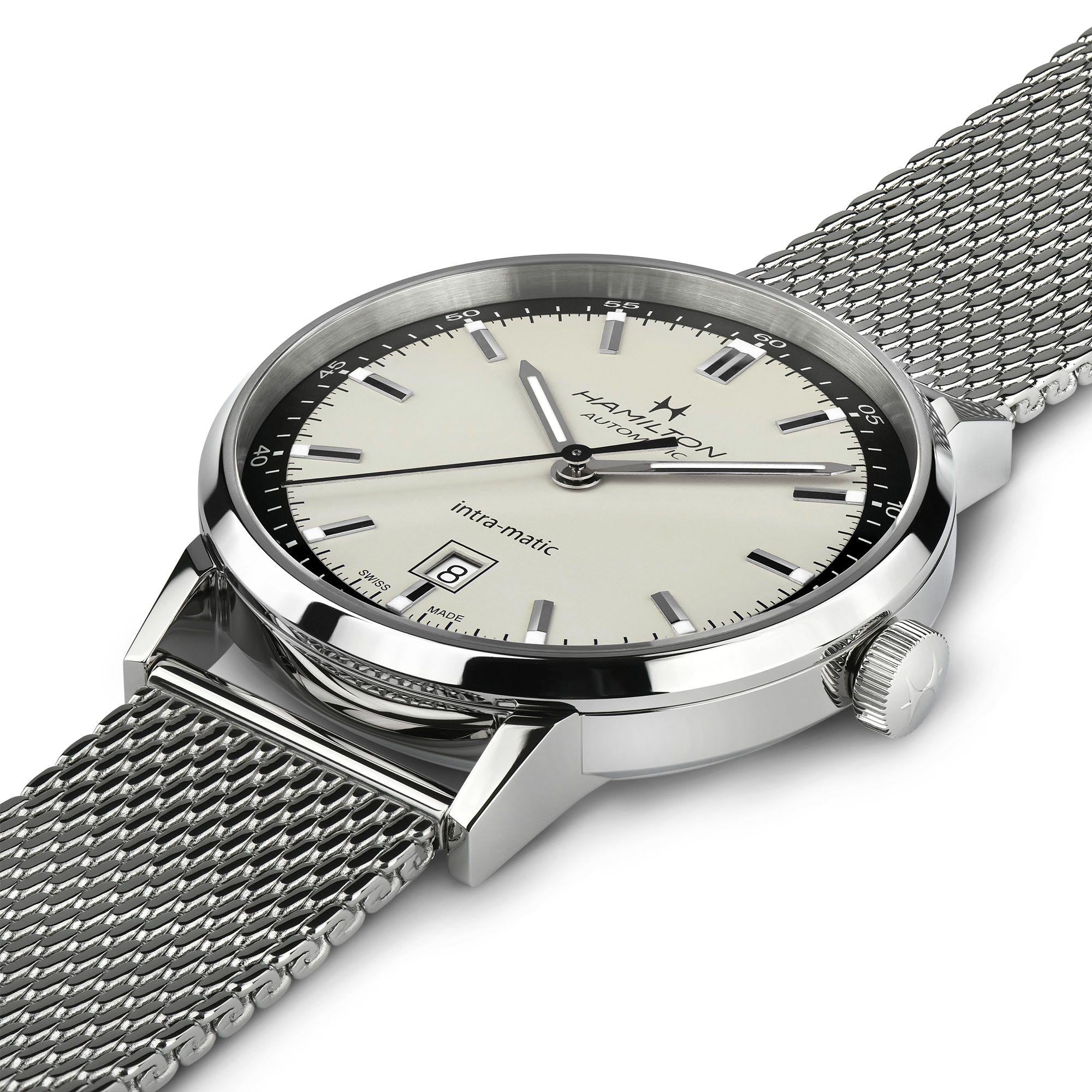 Hamilton American Classic 40mm Weißes Zifferblatt Stahl Herren Automatik Uhr H38425120