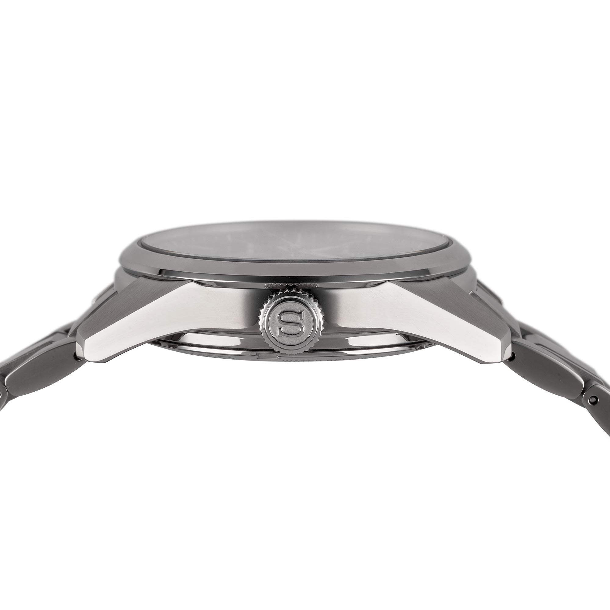 Seiko Presage Sharp Edge Series Automatik Schwarzes Zifferblatt Silber Edelstahl Herren Uhr SPB203J1