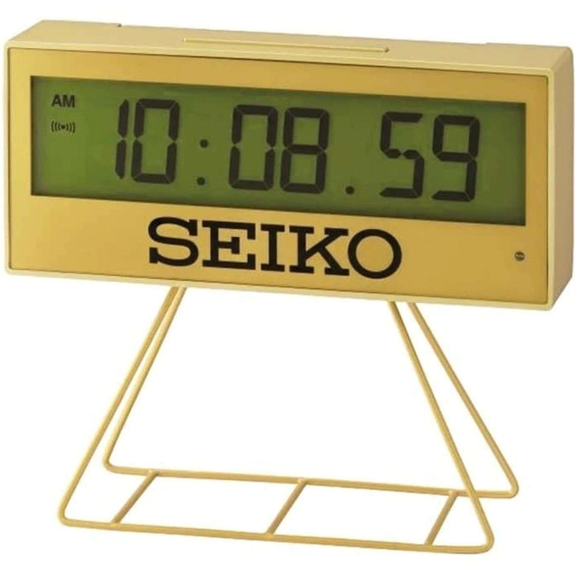 Seiko Limited Edition Digitaler Countdown Timer Alarm Gold Uhr QHL084G