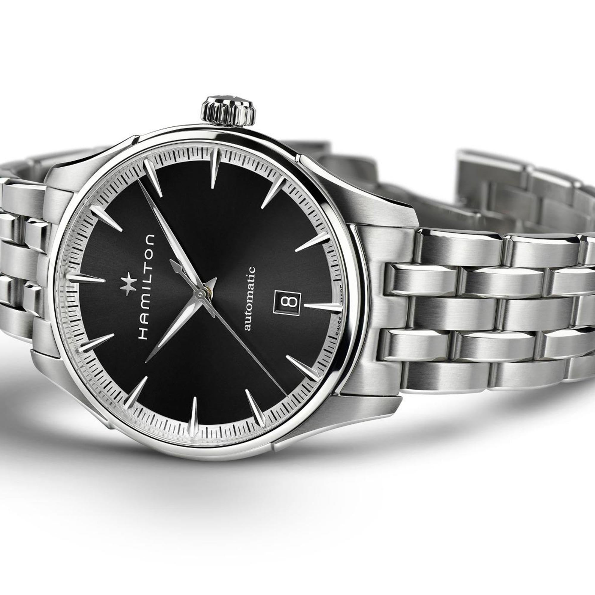 Hamilton Jazzmaster 40mm Black Dial Steel Mens Automatic Watch H32475130
