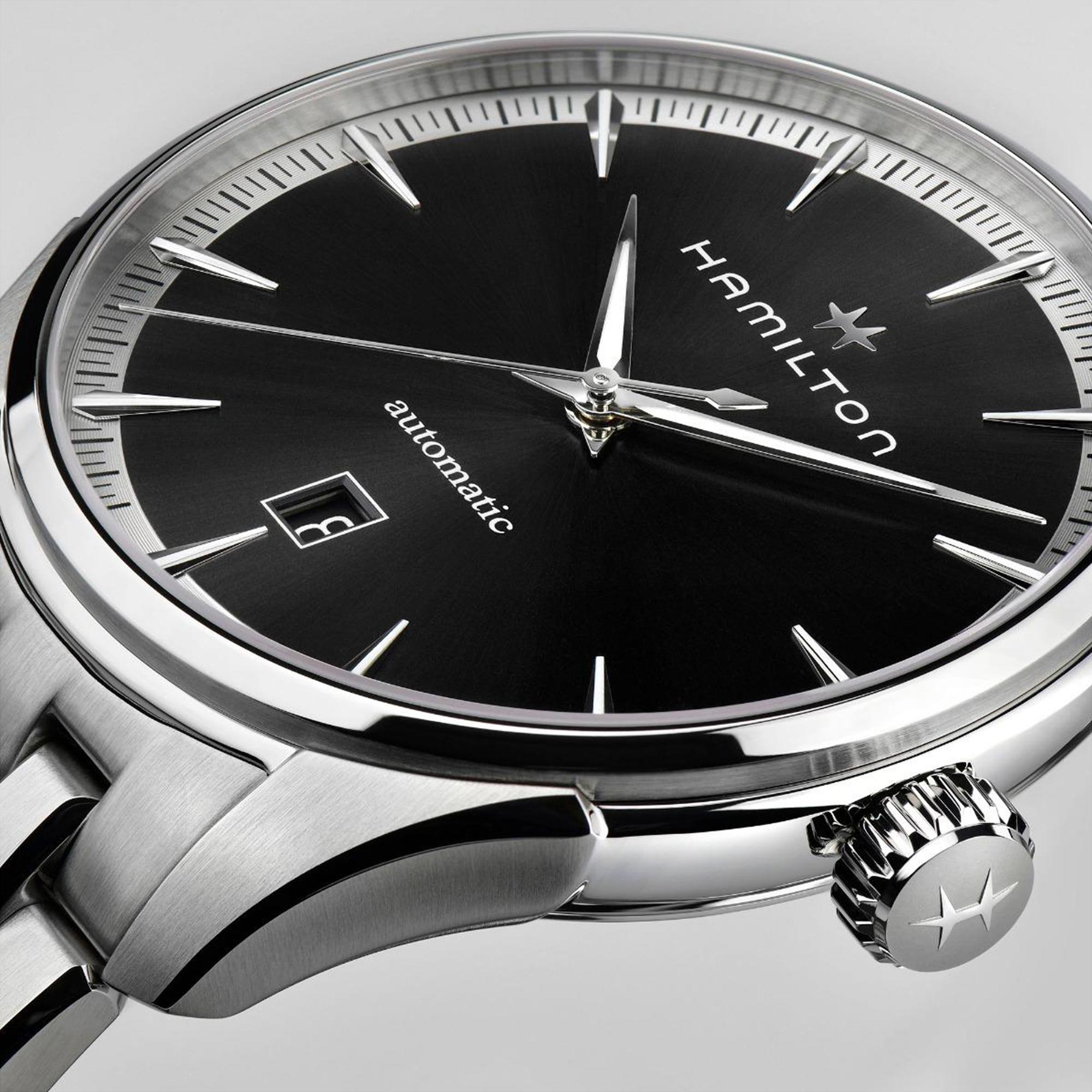 Hamilton Jazzmaster 40mm Black Dial Steel Mens Automatic Watch H32475130