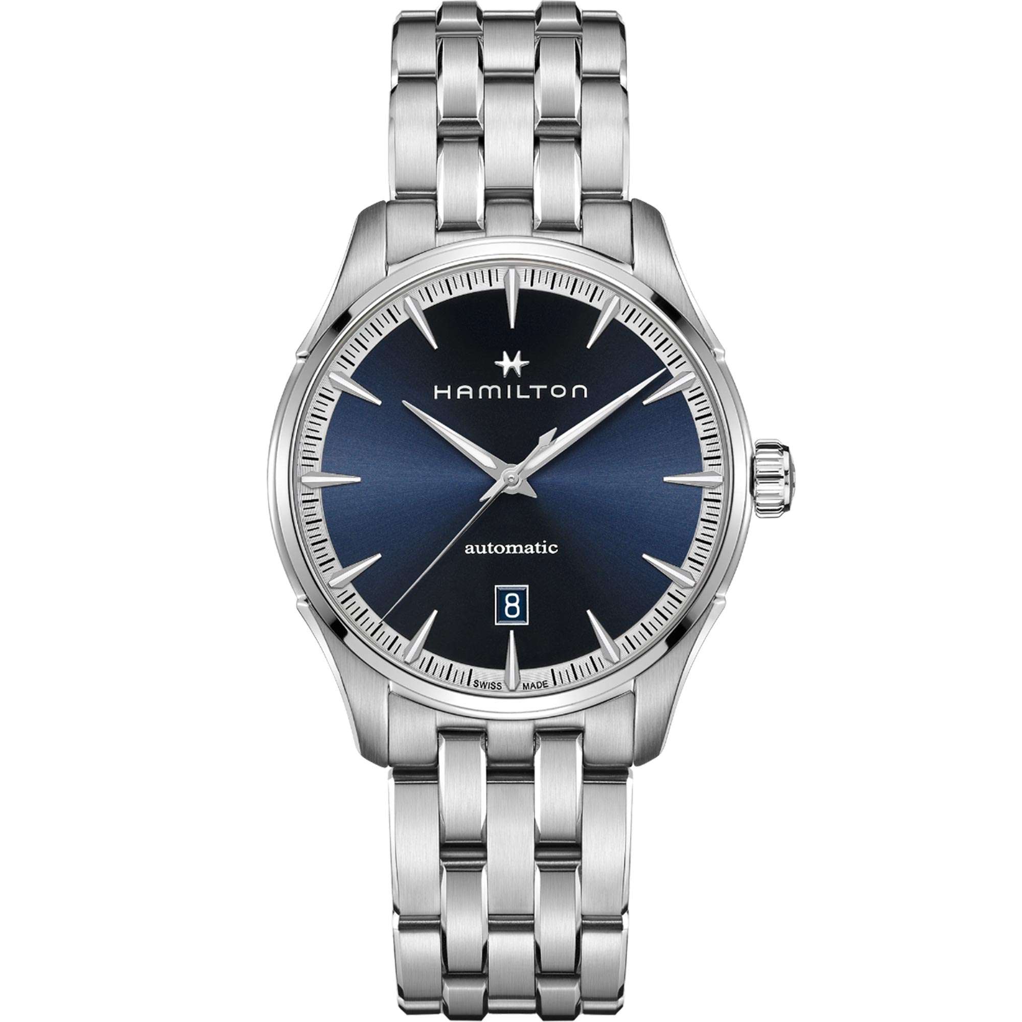 Hamilton Jazzmaster 40mm Blaues Zifferblatt Stahl Herren Automatik Uhr H32475140