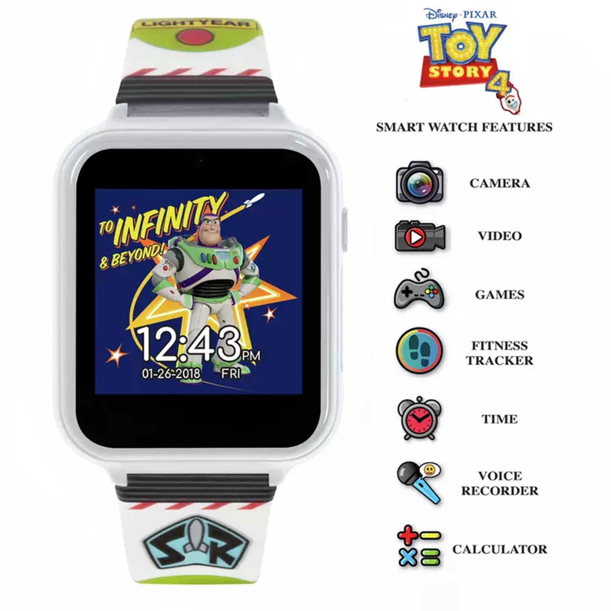 Disney Toy Story Quartz Digital Zifferblatt Gummiarmband Jungen Uhr TYM4103
