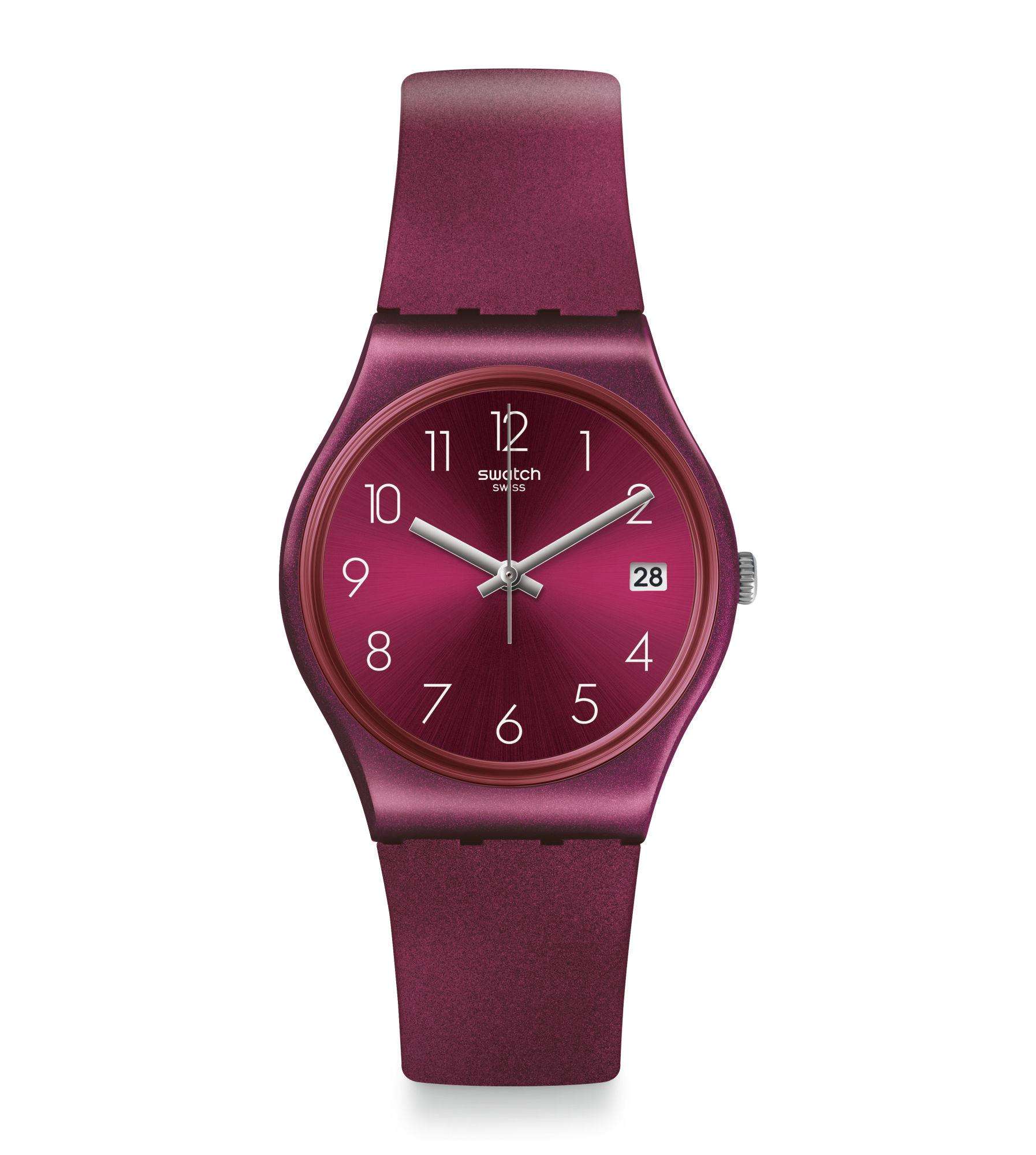 Swatch Originals Redbaya Quarz Rotes Zifferblatt & Rotes Band Unisex Uhr GR405