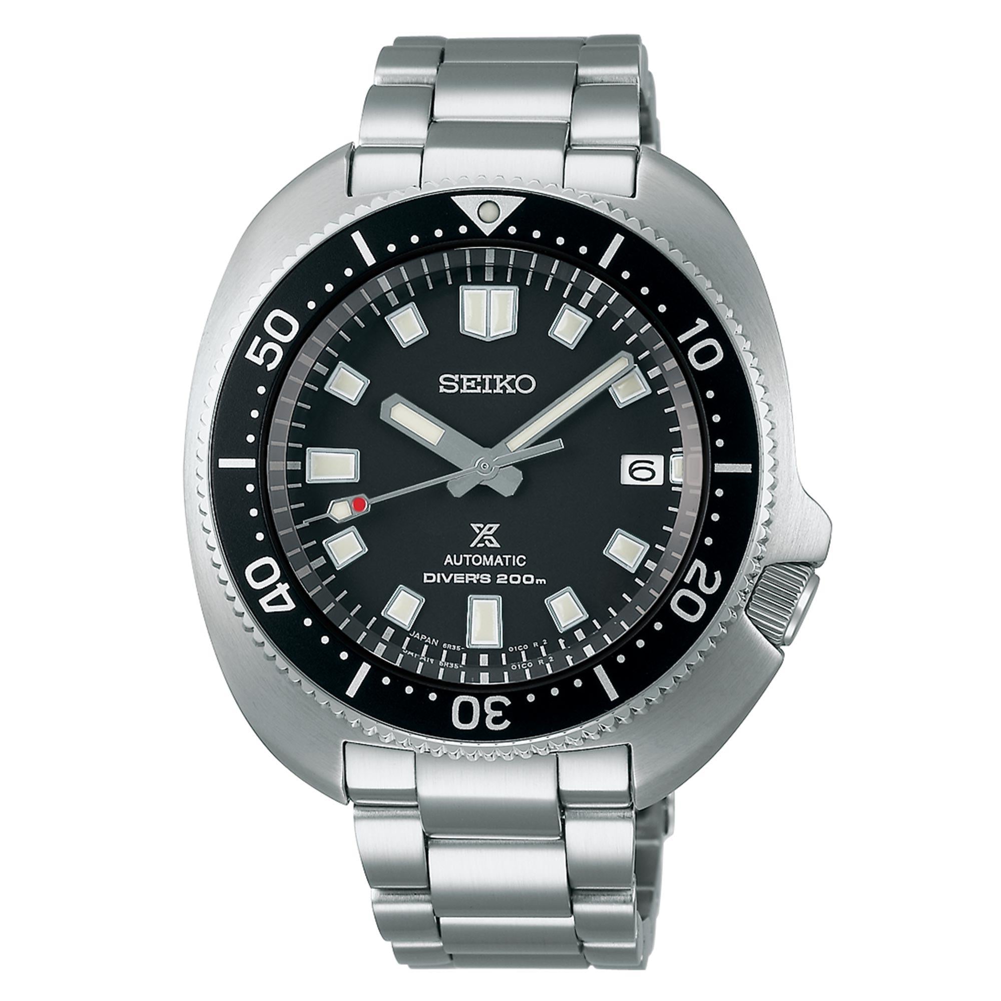 Seiko Prospex Captain Willard Automatik Schwarzes Zifferblatt Edelstahlarmband Herren Uhr SPB151J1