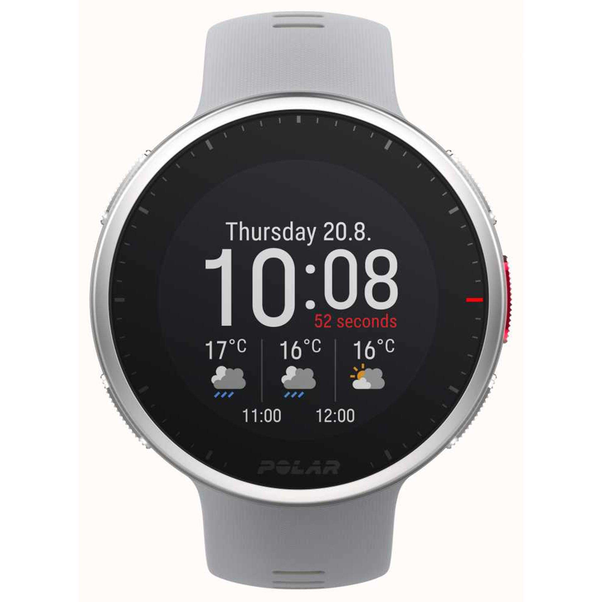 Polar Vantage V2 H10 HR Sensor Quarz Digital Zifferblatt Graues Gummiarmband Smartwatch 90083650
