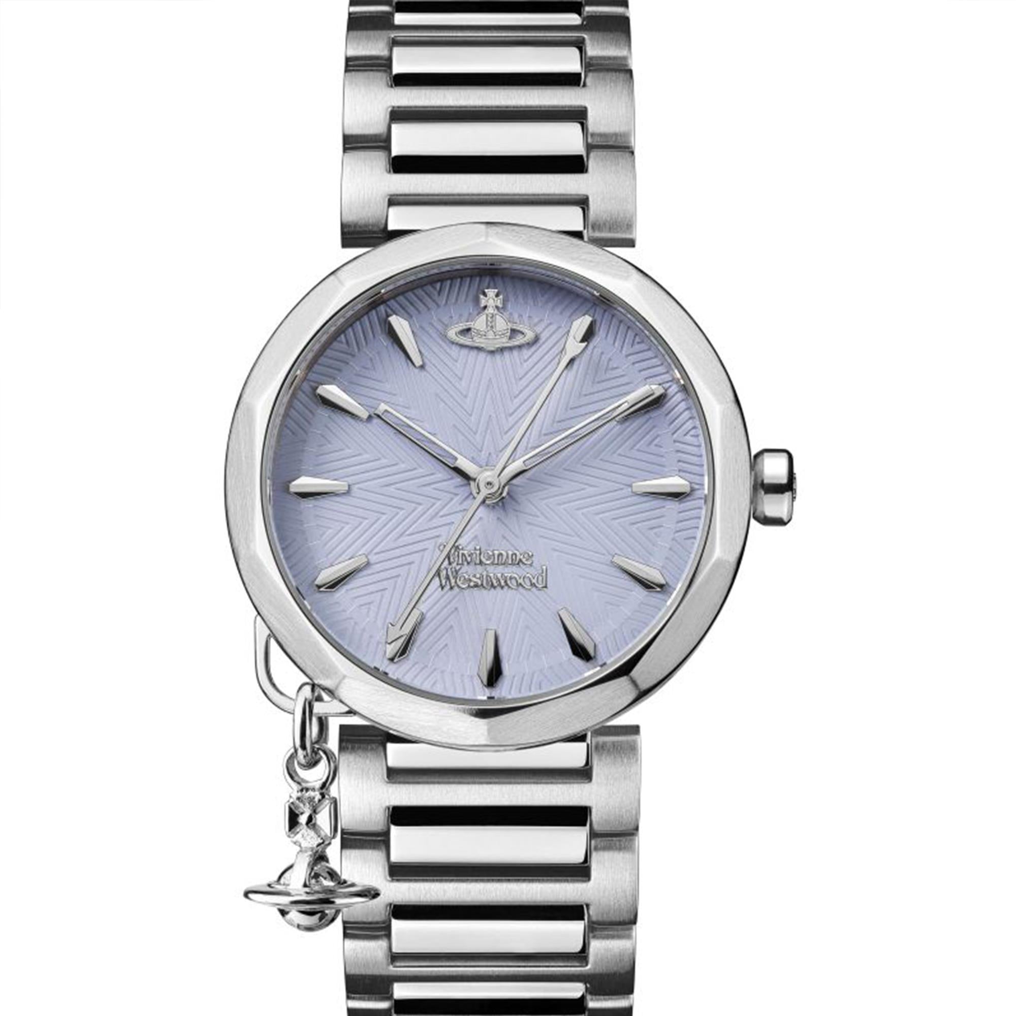 Vivienne Westwood Poplar Quarz Blaues Zifferblatt Stahlarmband Damen Uhr VV246LBLSL