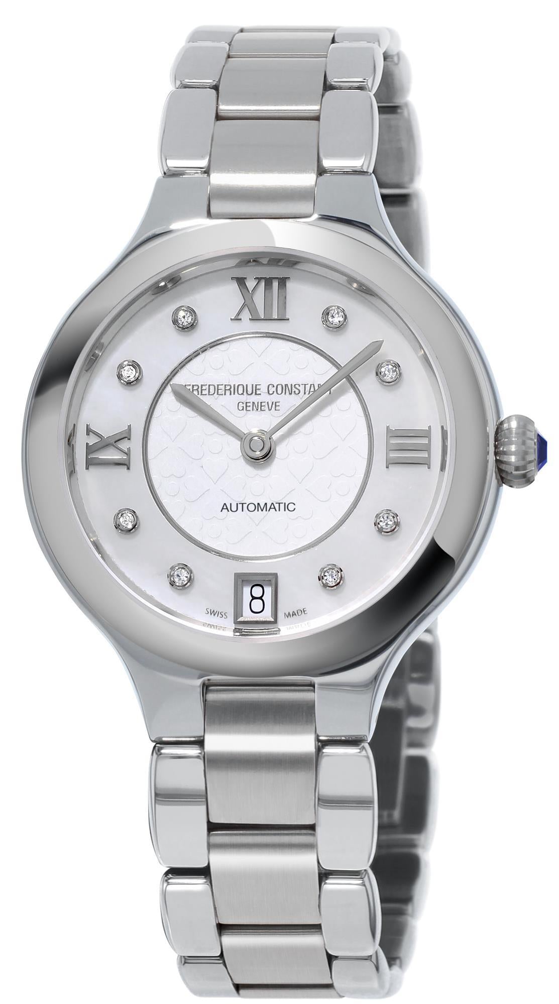 Frederique Constant Classics Delight Edelstahl Damen Uhr (beschädigte Box) FC-306WHD3ER6B