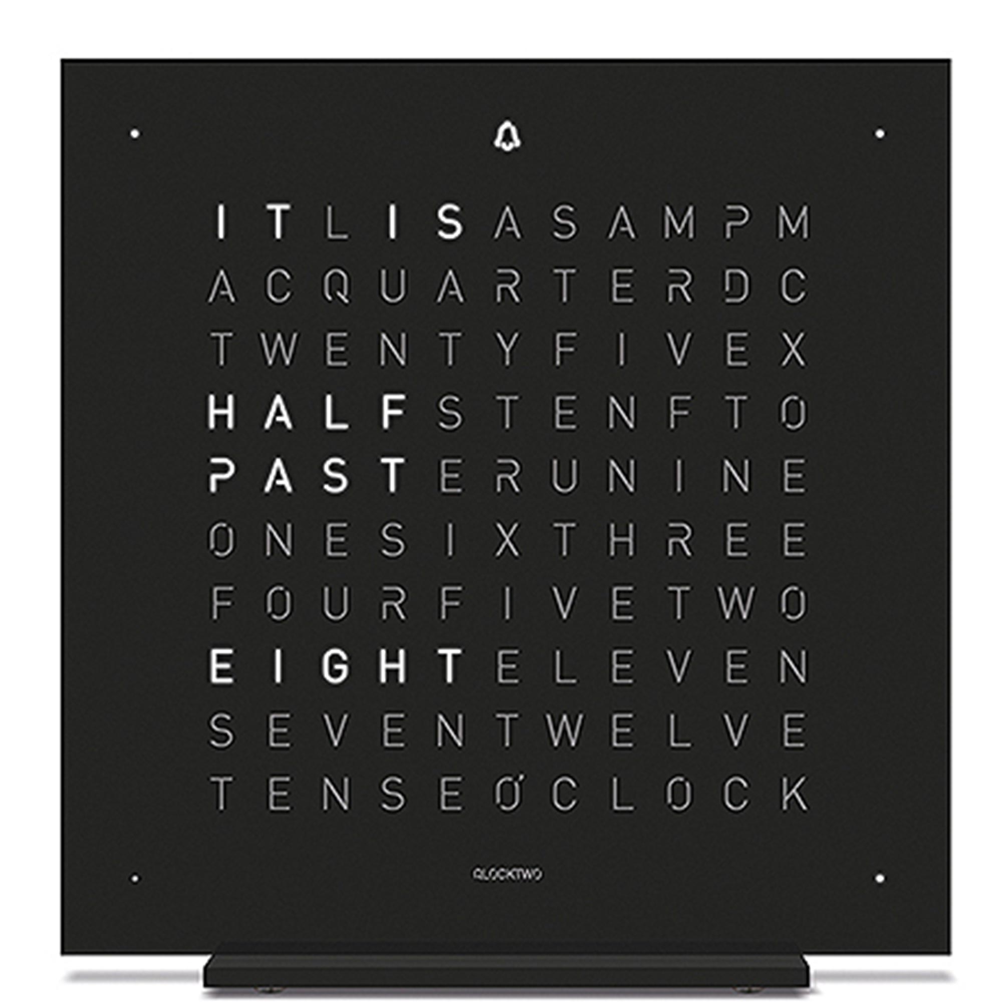 QLOCKTWO TOUCH METAL TISCHUHR TIEF SCHWARZ FTENSSBL