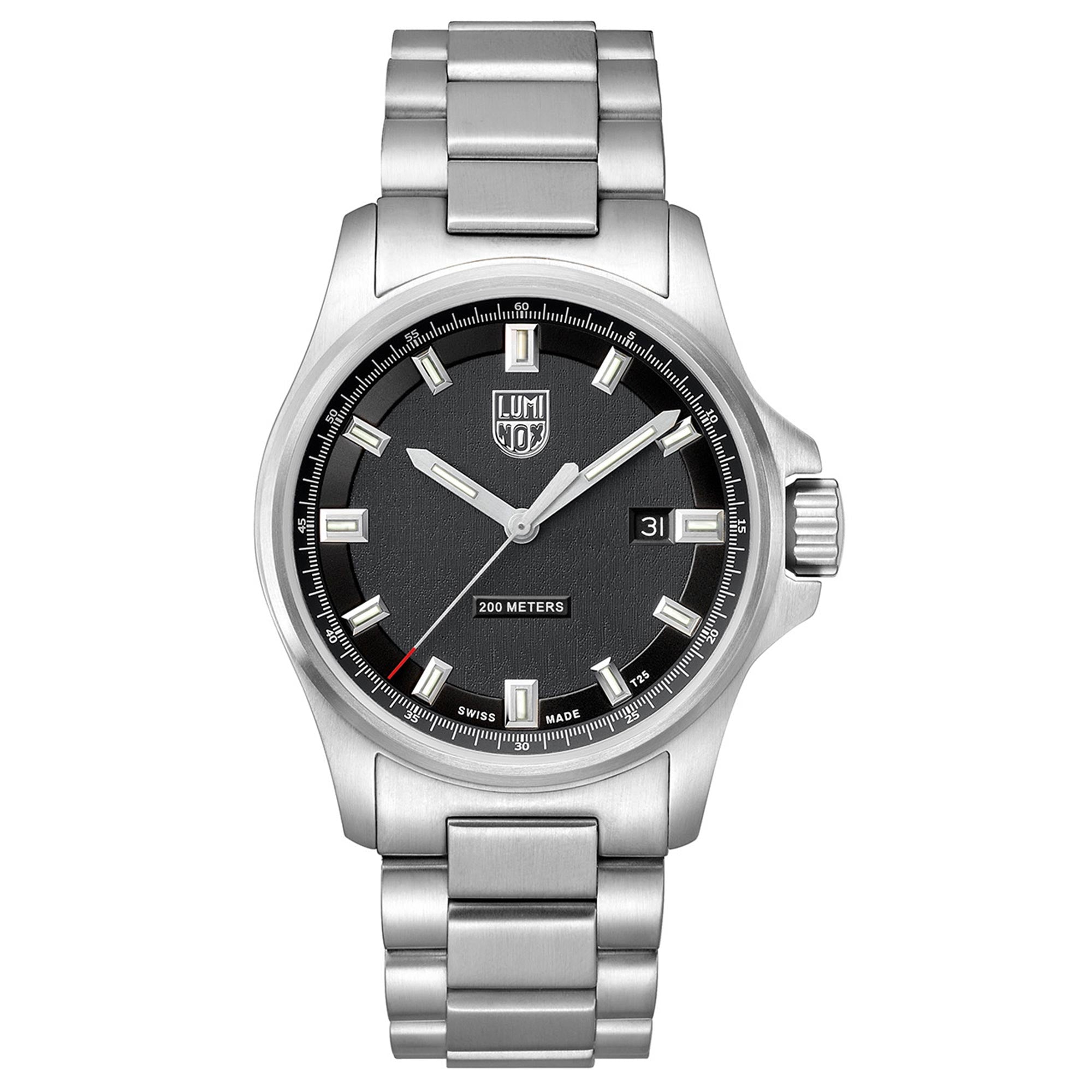 Luminox Recon Team Leader Quarzwerk PU Armband Schwarzes Zifferblatt Herren Uhr XL.1832