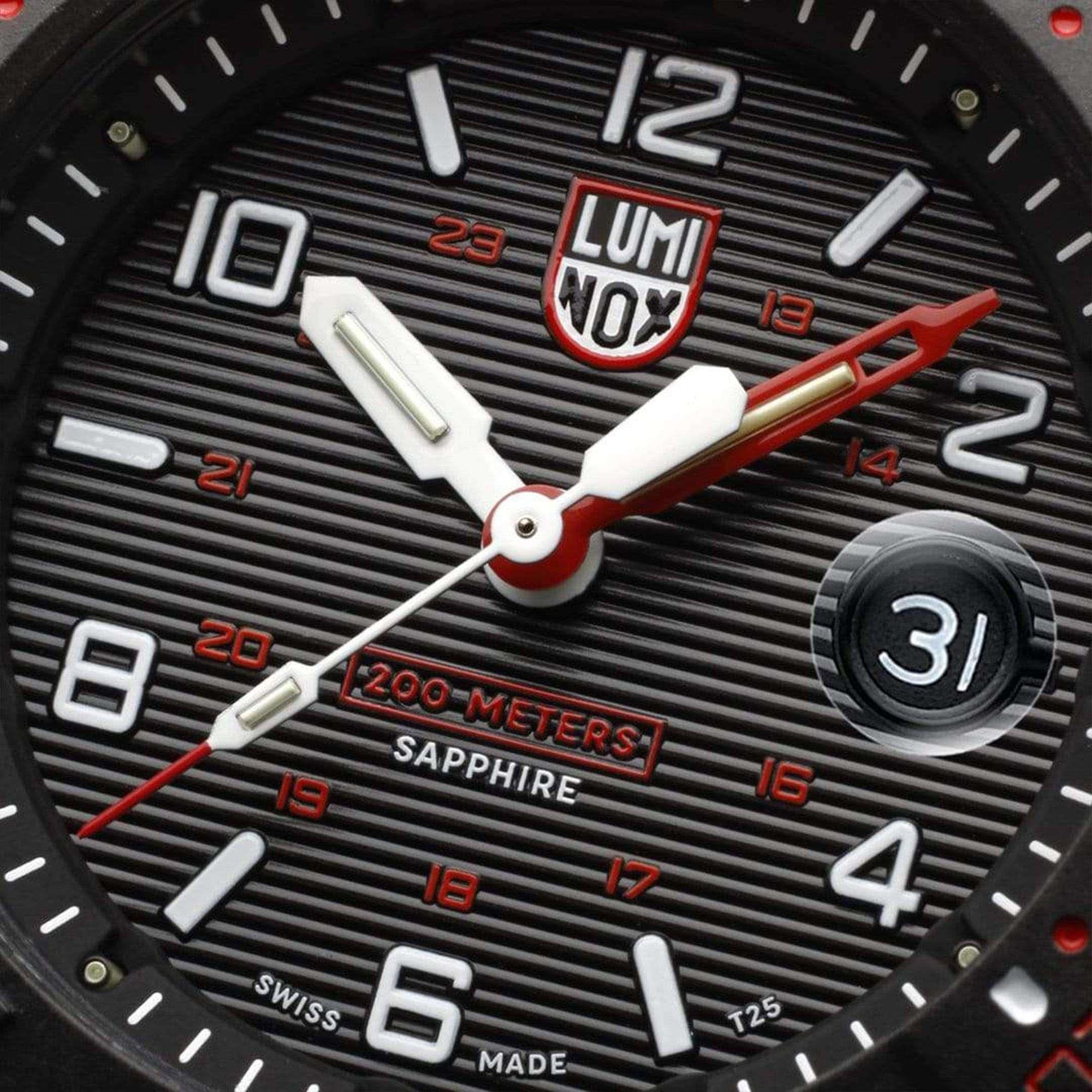 Luminox Navy SEAL 3600 Serie Quarz Schwarzes Zifferblatt Gummiarmband Herren Uhr XS.3615