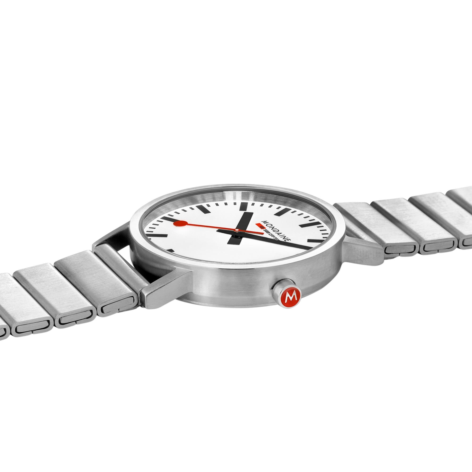 Mondaine Classic Quartz Weißes Zifferblatt Edelstahlarmband Herren Uhr A660.30360.16SBJ