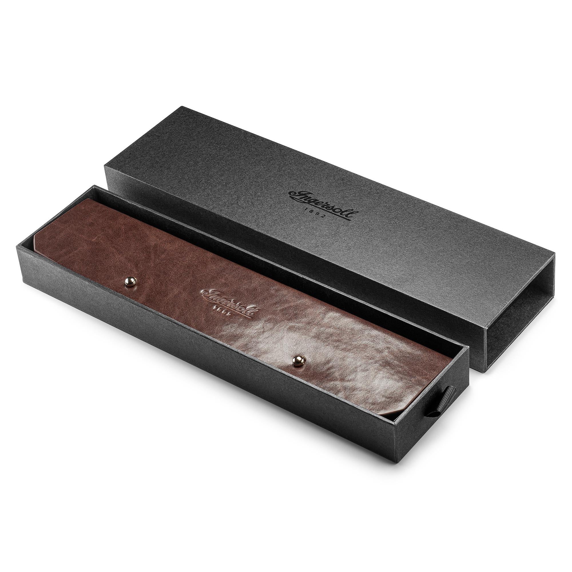 Ingersoll The New England Automatik Silbernes Zifferblatt Schwarzes Lederarmband Herren Uhr I00903B