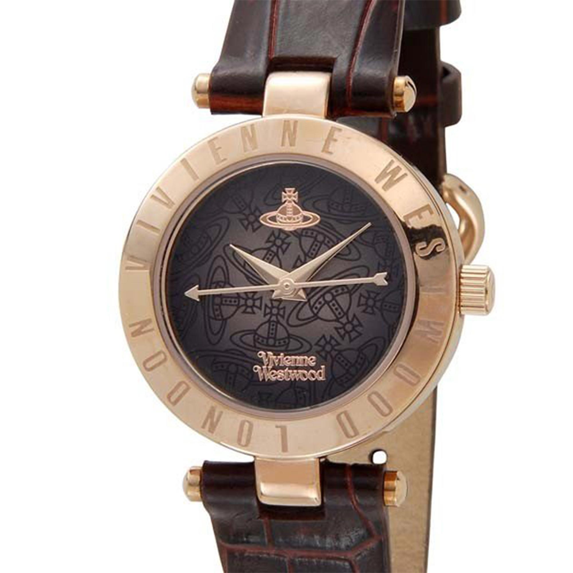 Vivienne Westwood Exclusive Westbourne II Quartz Brown Dial Leather Strap Women's Watch VV092BRBR
